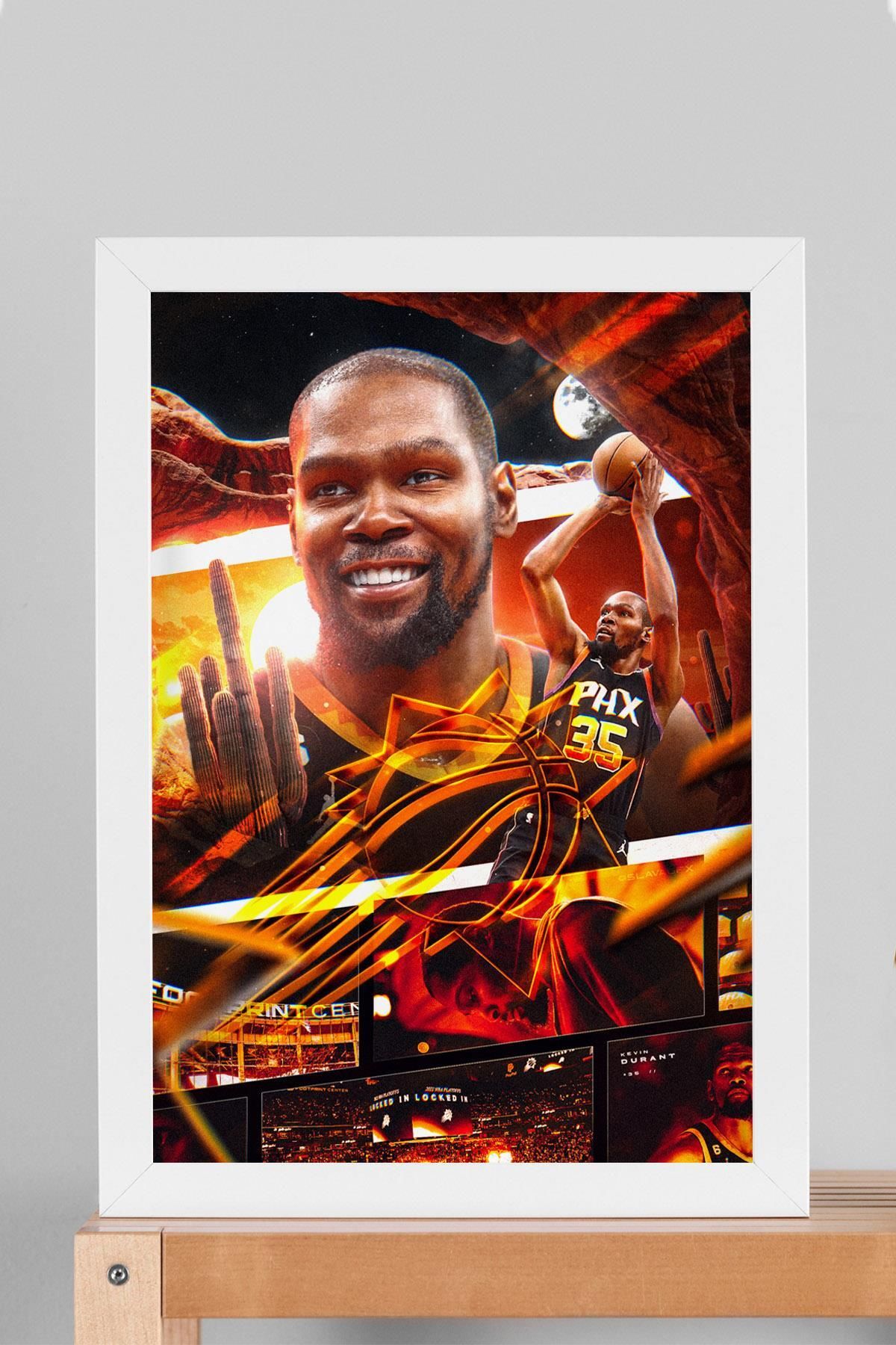 Saturn Kevin Durant Çerçeveli Tablo - Basketbol NBA Posteri Tablo