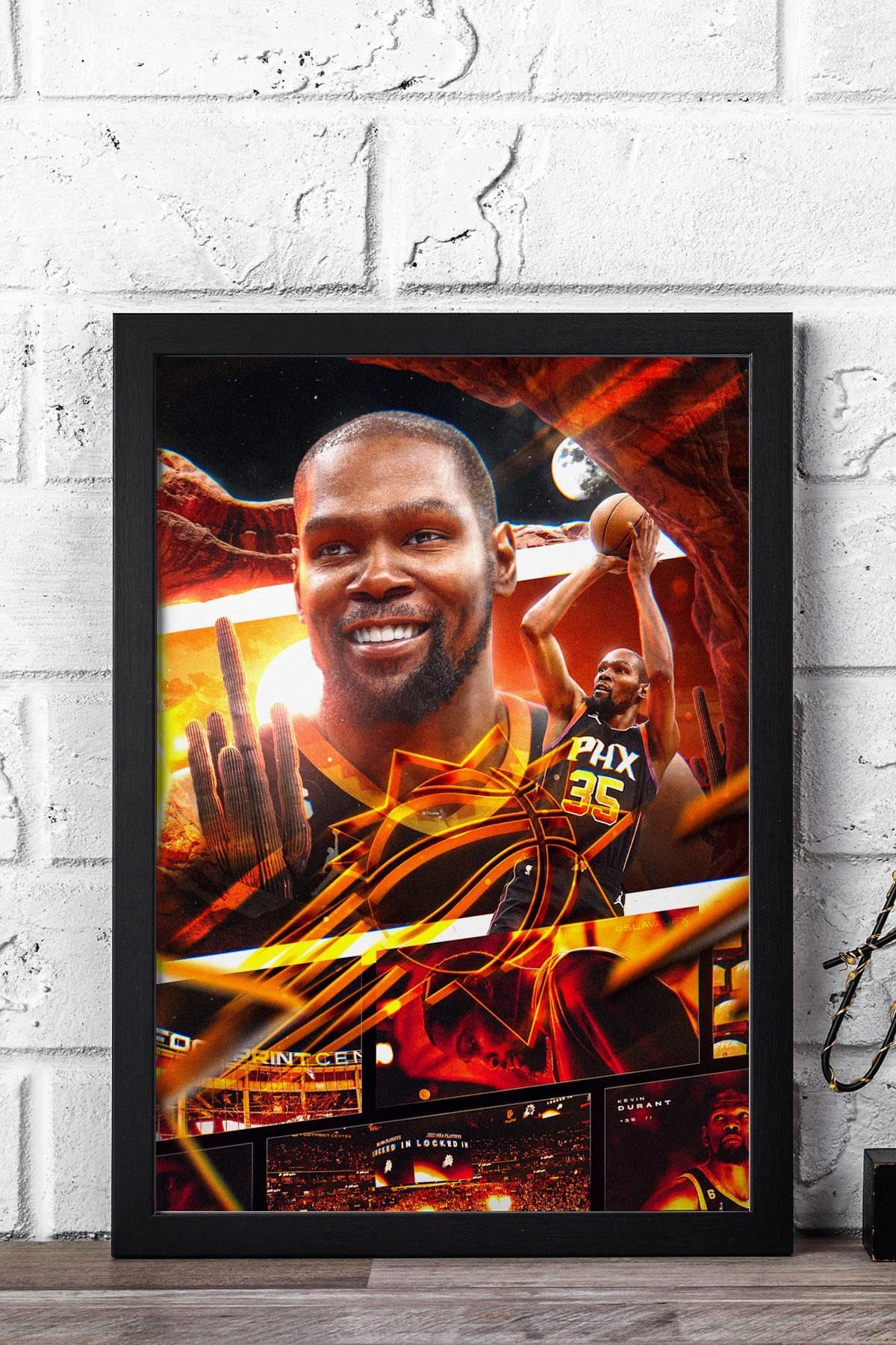 Saturn Kevin Durant Çerçeveli Tablo - Basketbol NBA Posteri Tablo