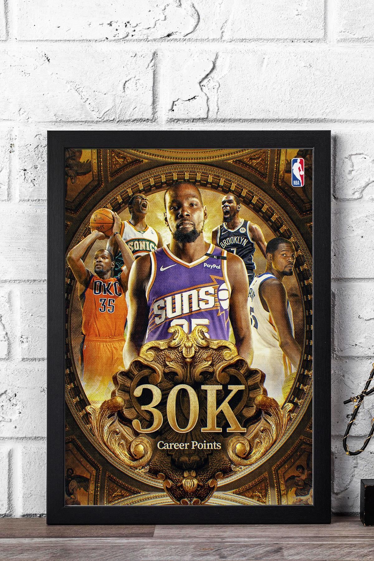 Saturn Kevin Durant Çerçeveli Tablo - Basketbol NBA Posteri Tablo