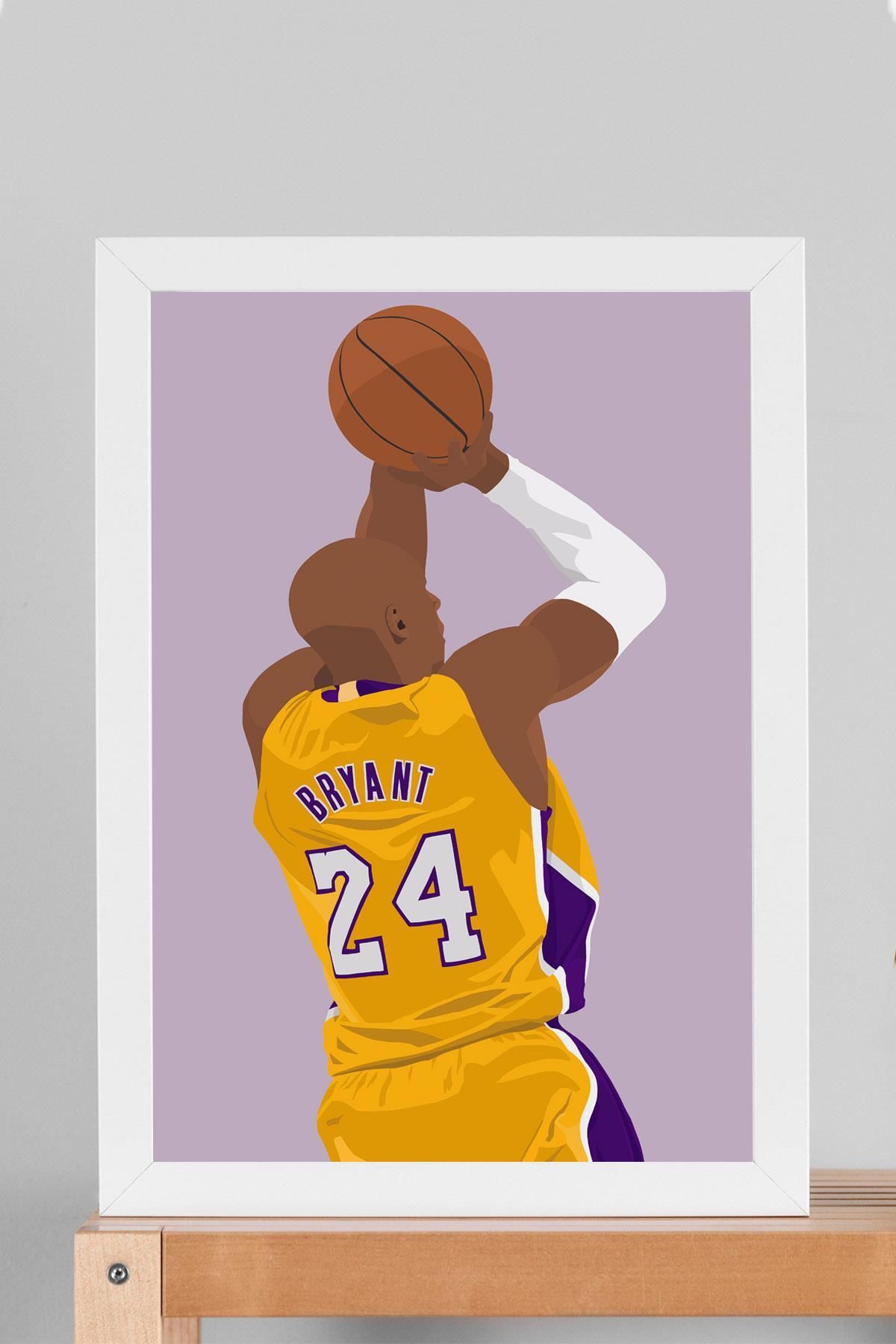 Saturn Kobe Bryant Çerçeveli Tablo - Basketbol NBA Posteri Tablo