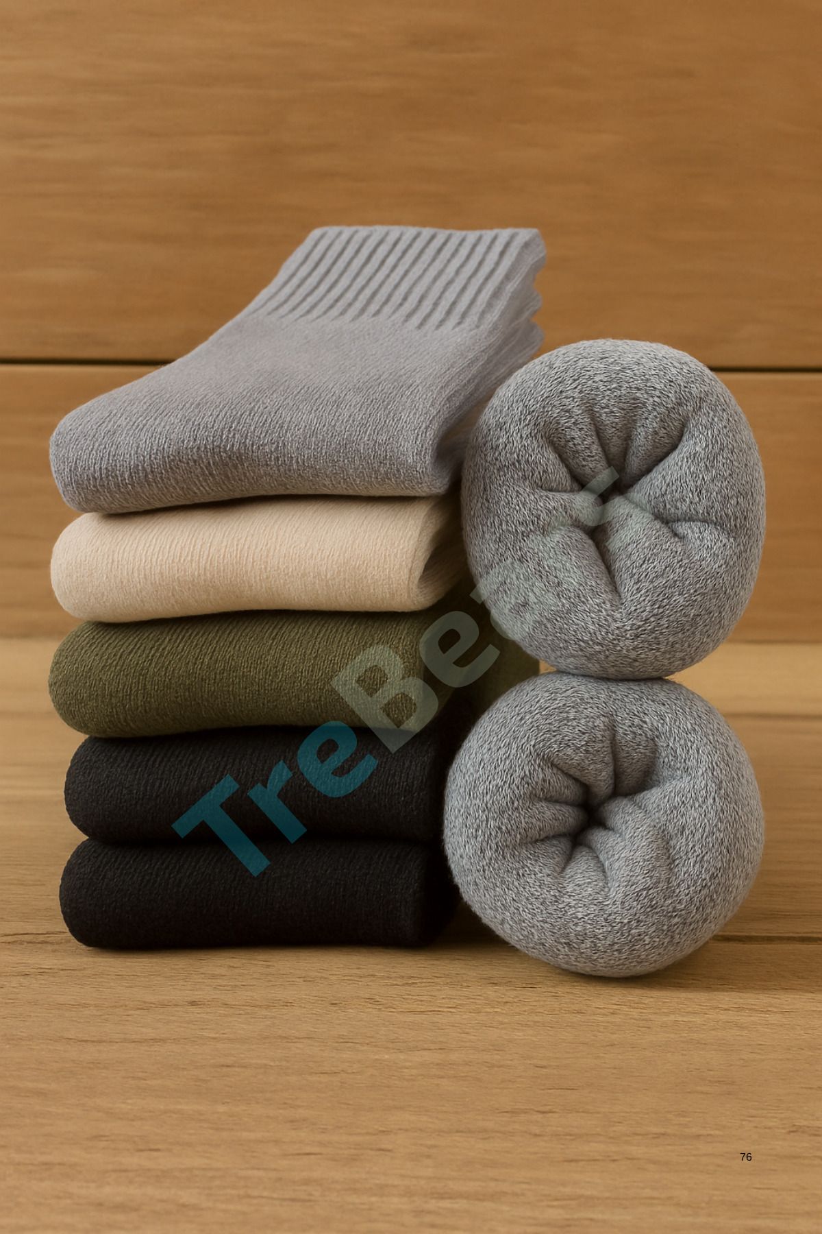 TreBears Unisex 5 Çift Kışlık Kalın Pamuklu Isı Emici Havlu Çorap Seti – Termal Konforlu