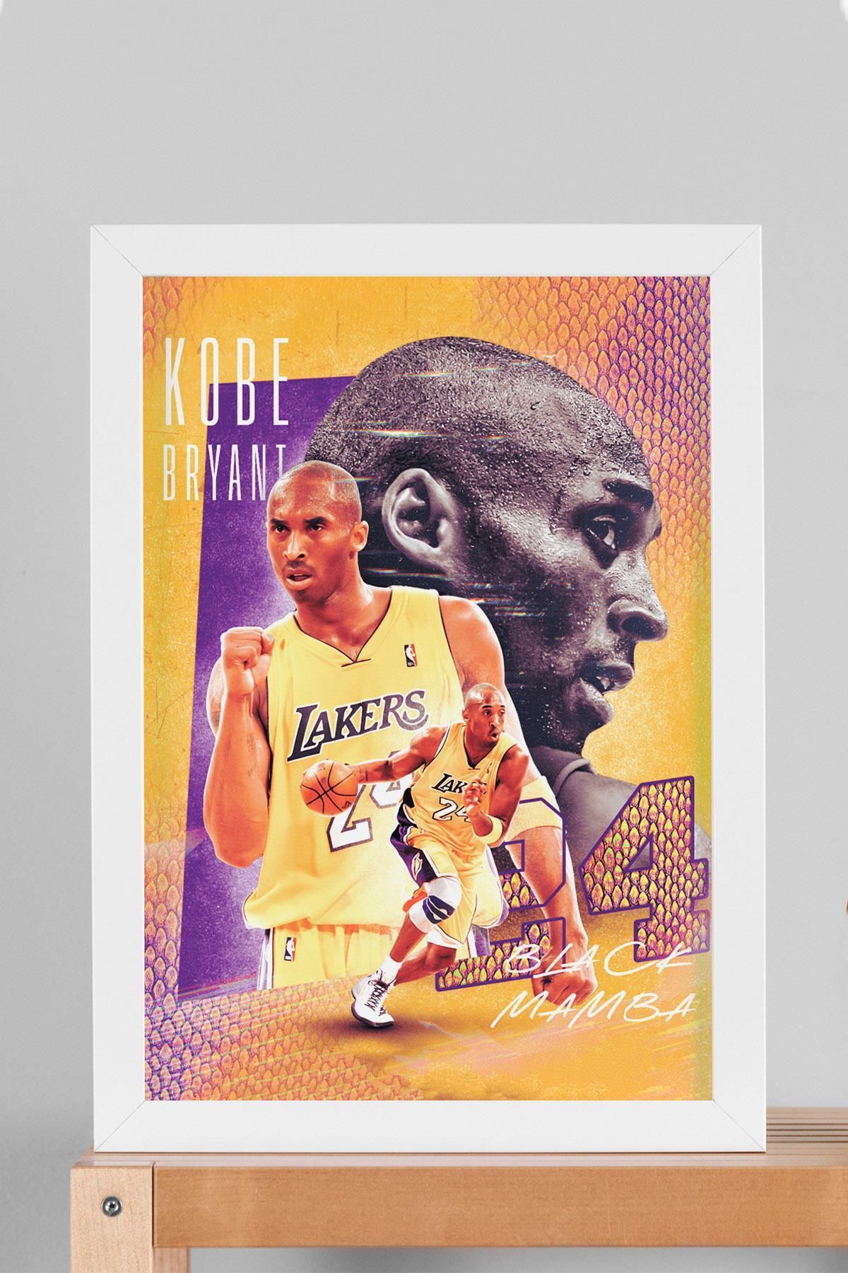 Saturn Kobe Bryant Çerçeveli Tablo - Basketbol NBA Posteri Tablo
