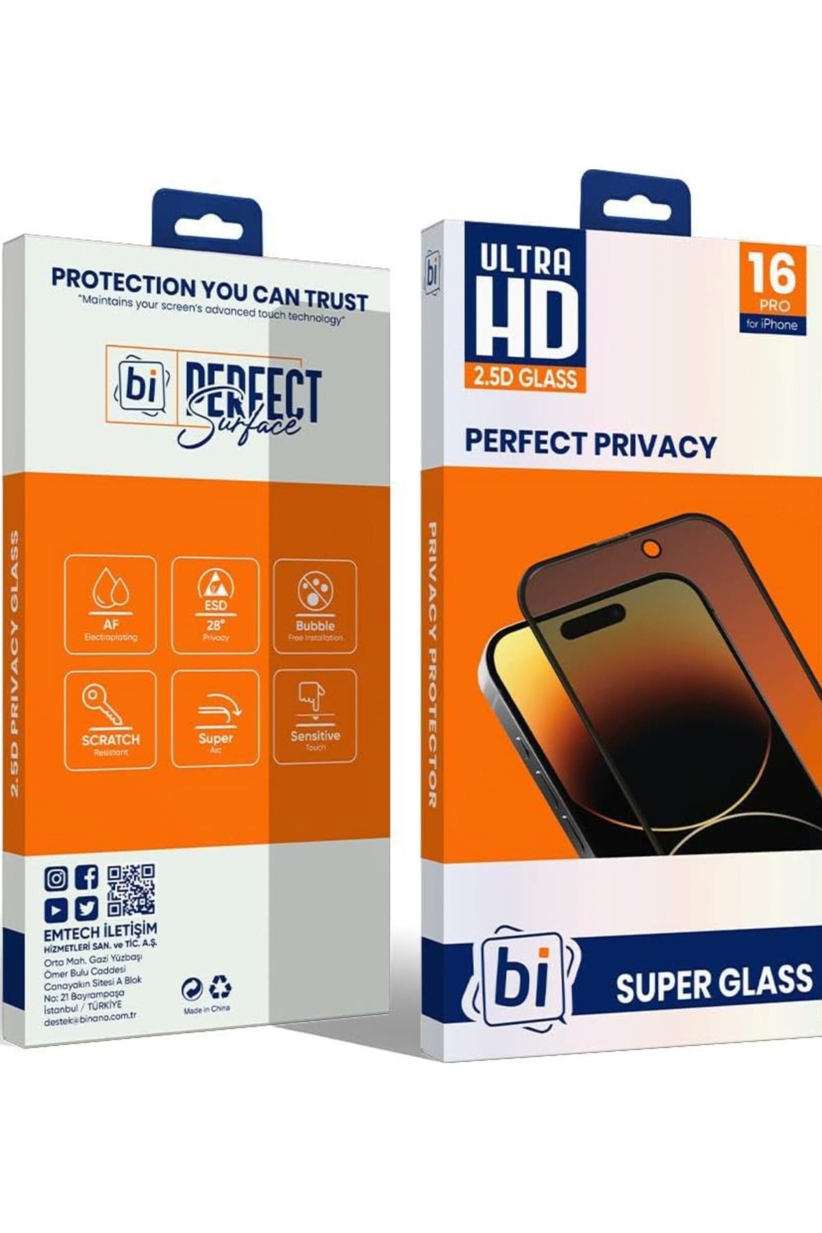 BİNANO Binano 2.5D Super Glass iPhone 16 Pro Hayalet Cam Ekran Koruyucu