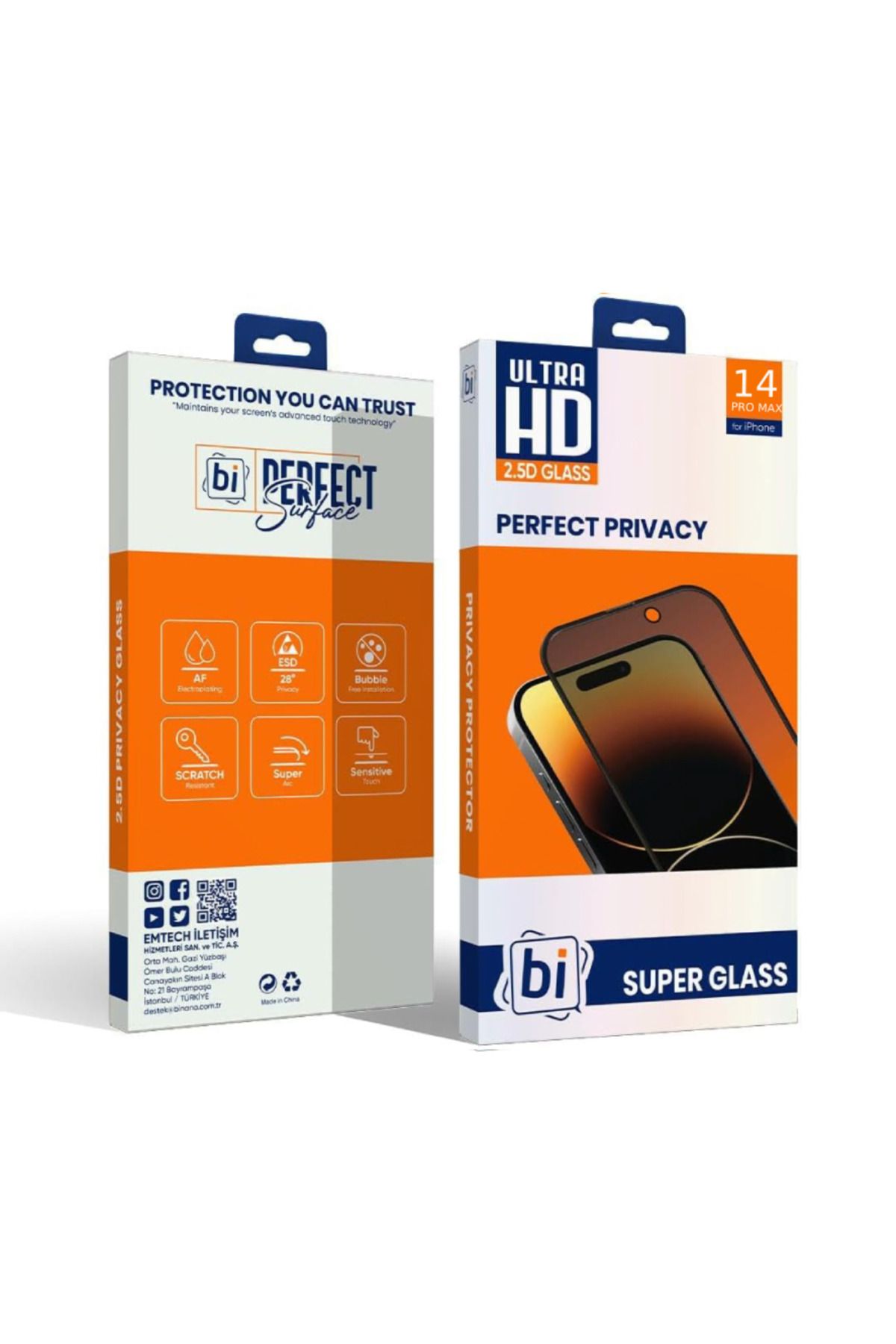 BİNANO Binano 2.5D Super Glass iPhone 14 Pro Max Hayalet Cam Ekran Koruyucu