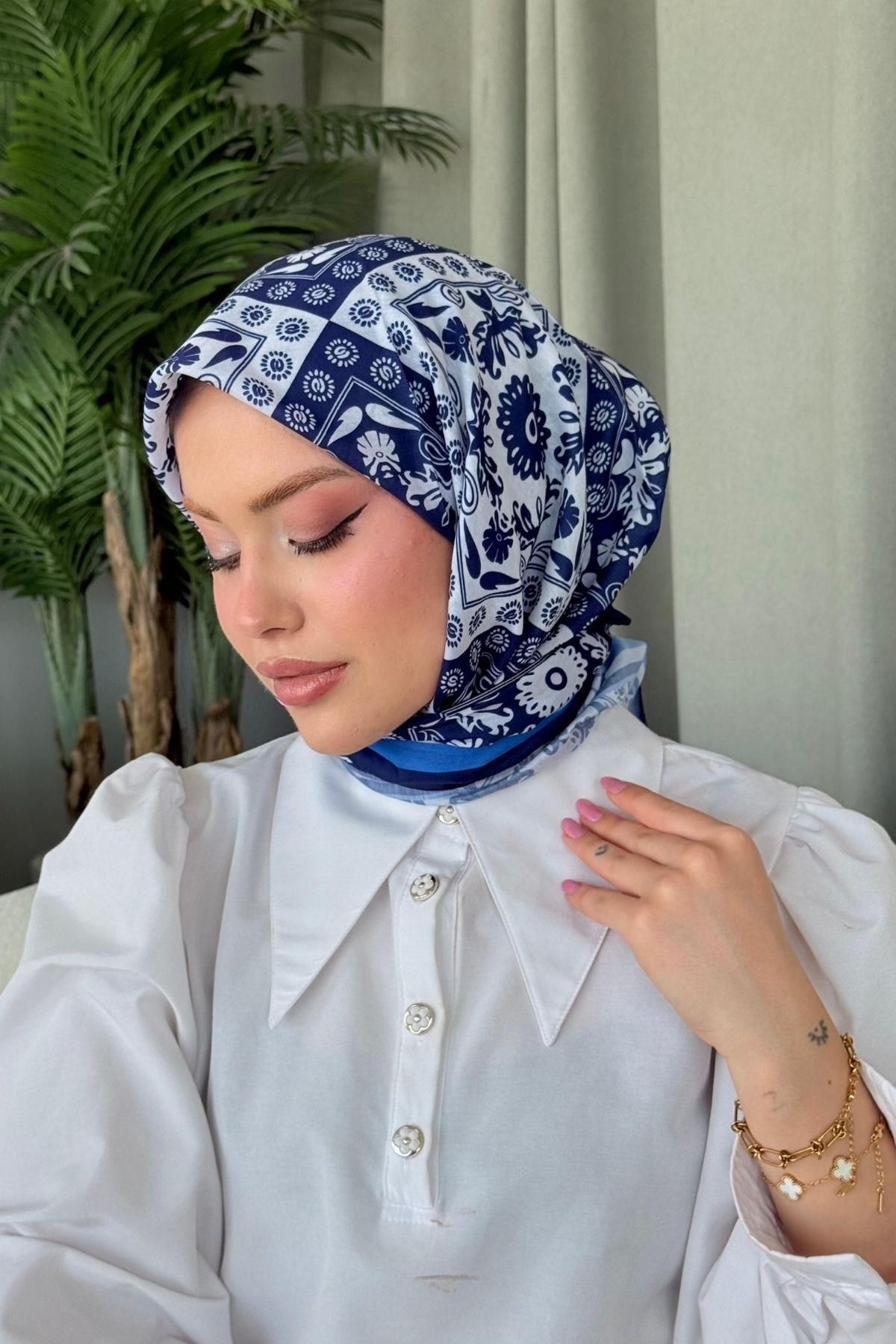 HAZA MODA Nisa Soft Eşarp Lacivert