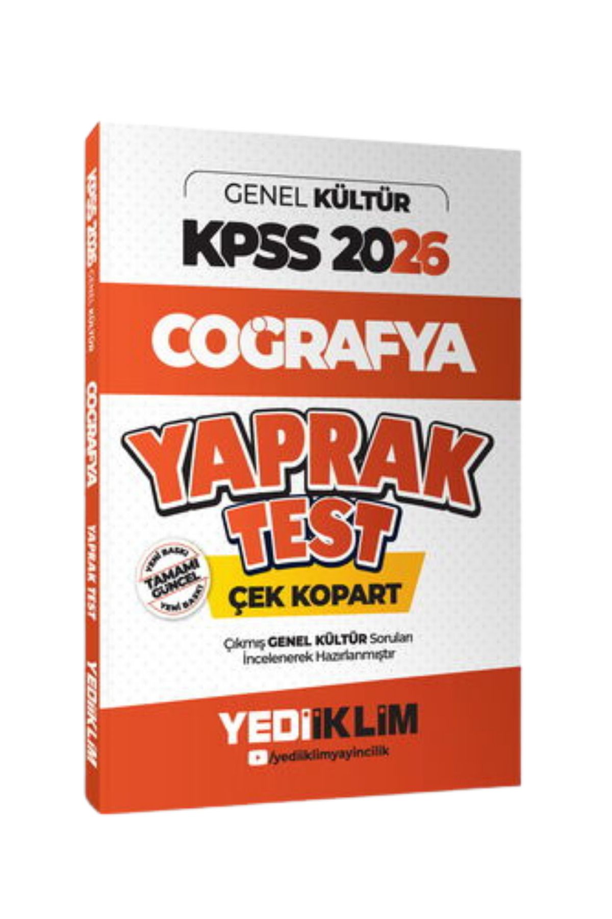 Yediiklim Yayınları 2026 KPSS-AGS Genel Kültür Coğrafya Çek Kopart Yaprak Test-Tamamı Güncel-YEP YENİ