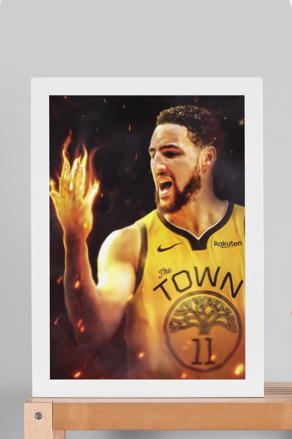 Saturn Klay Thompson Çerçeveli Tablo - Basketbol NBA Posteri Tablo