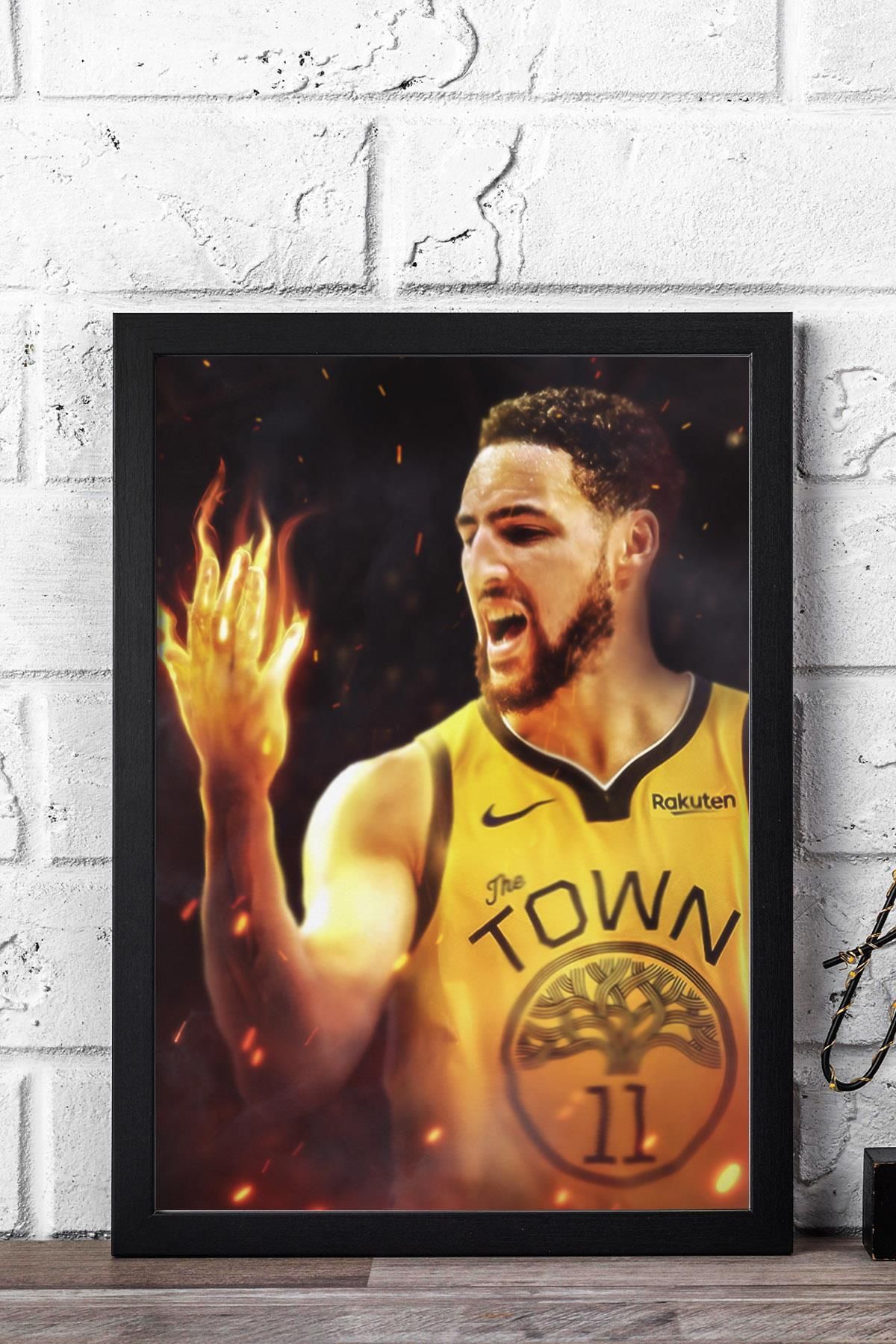 Saturn Klay Thompson Çerçeveli Tablo - Basketbol NBA Posteri Tablo