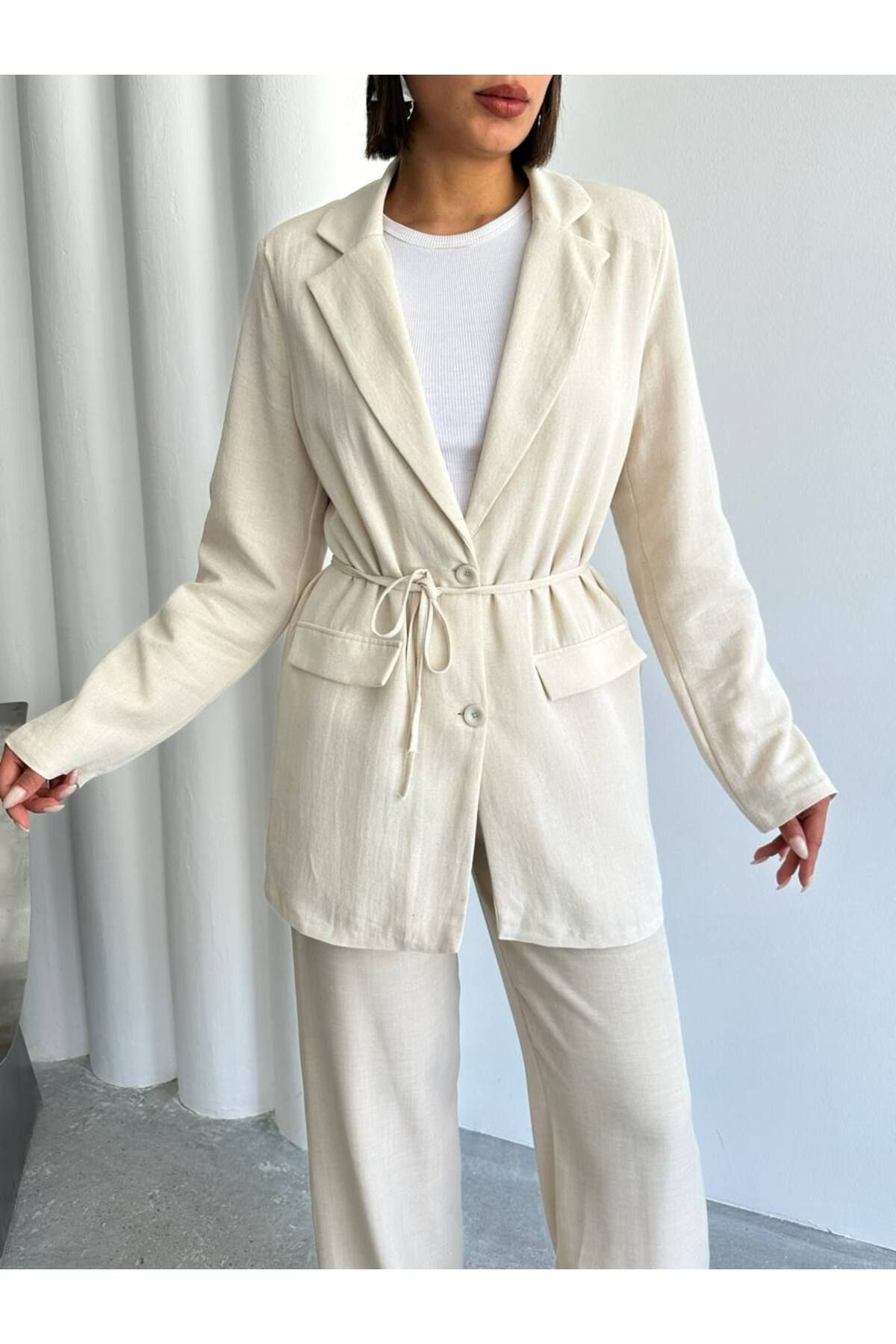 Ketche Keten Blazer Ceket