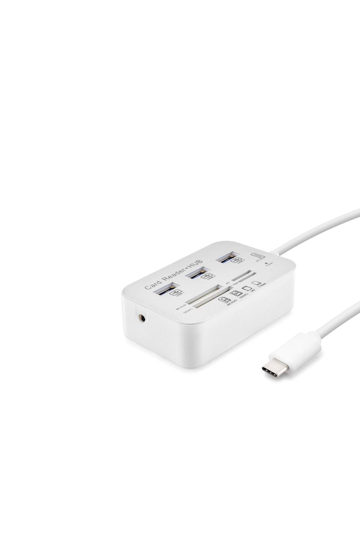 shopwave Type-C Hub Combo 3*Usb3.0 + Ms + Sd + M2 + Tf 20Cm Beyaz HDX7029