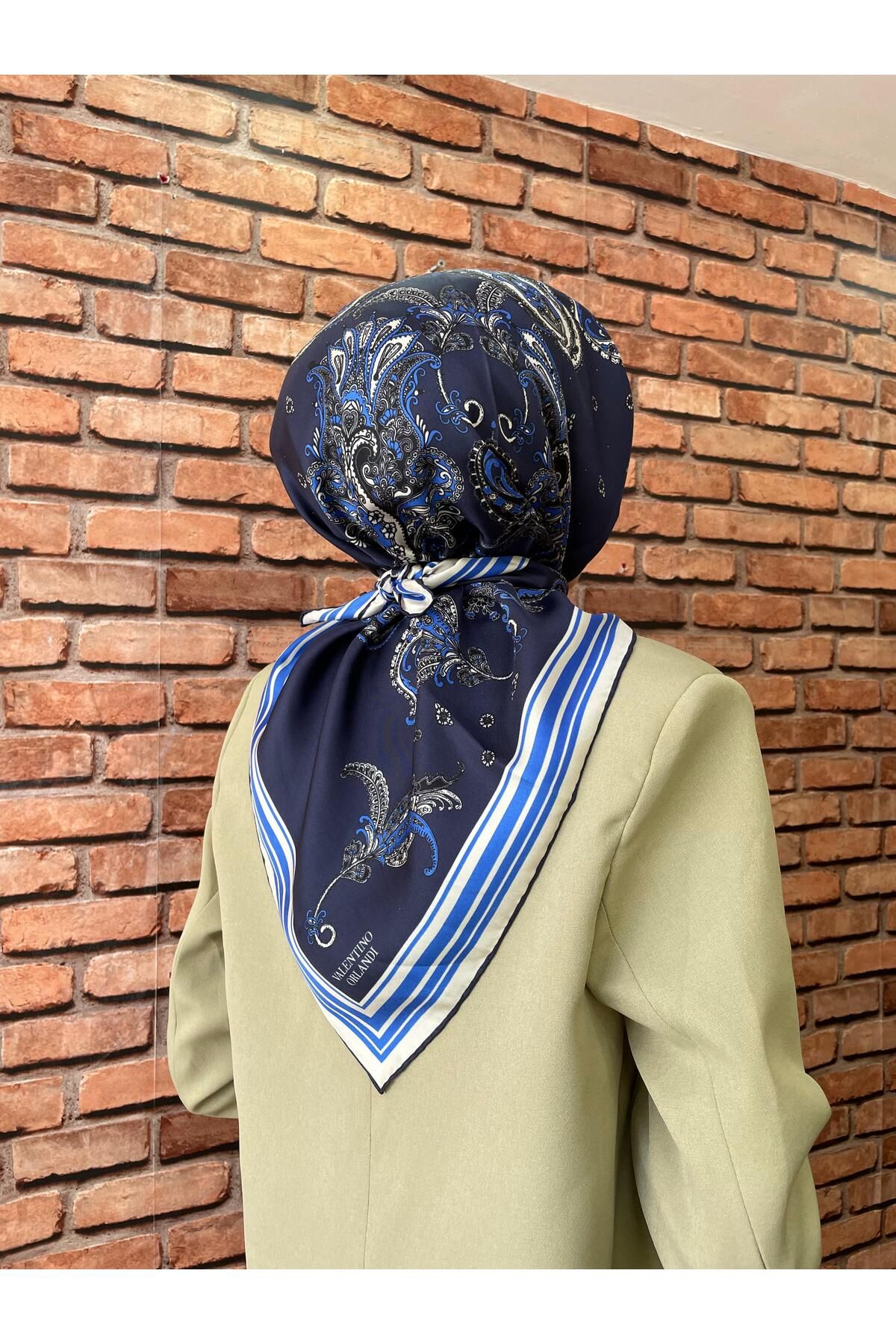 Valentino Orlandi twill ipek eşarp