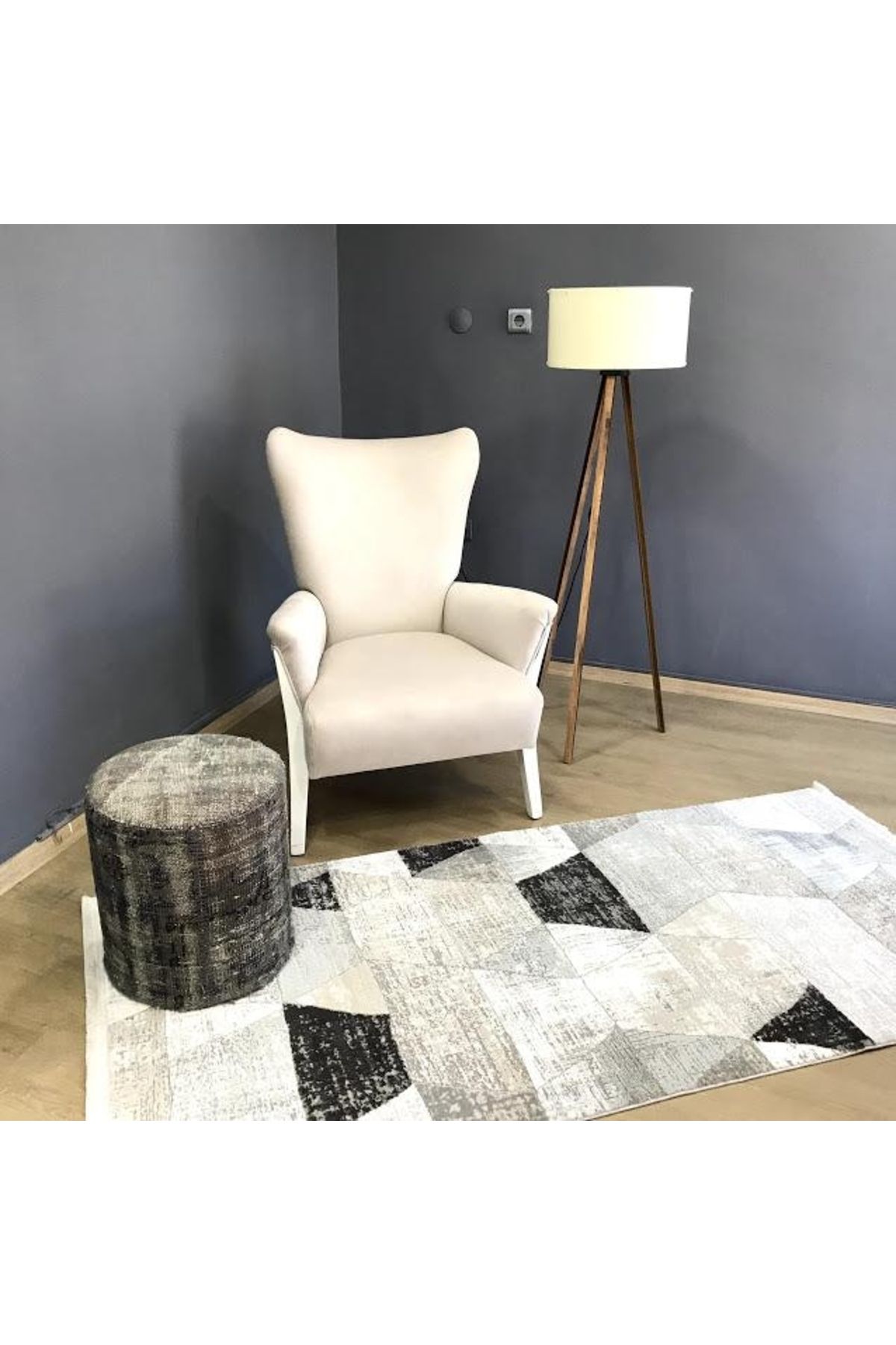 Hoomrugs Luxess Halı Crown 1010 Gri Modern Halı