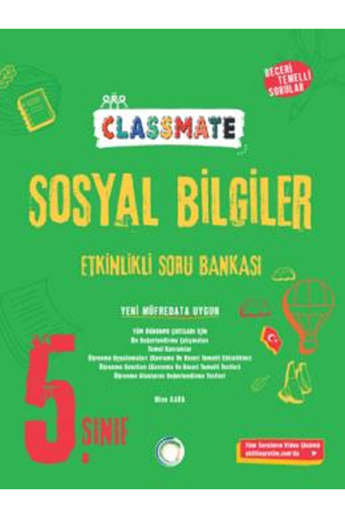 Evrensel İletişim Yayınları 5.Sınıf Okyanus Classmate Sosyal Bilgiler Etkinlikli Soru Bankası / Beceri Temelli / Yeni Müfredat