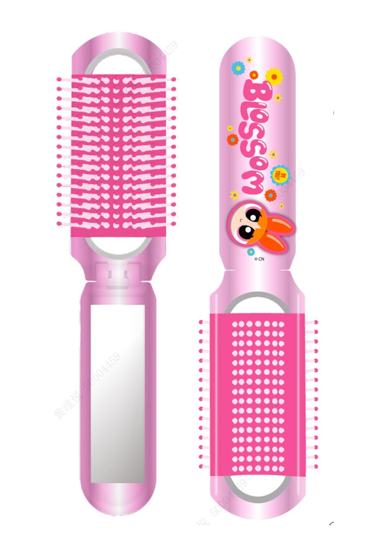 Miniso Powerpuff Girls Lisanslı Aynalı Saç Fırçası - Blossom