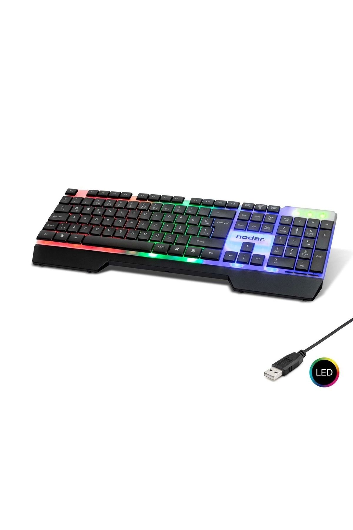 shopwave Kablolu Oyuncu Klavye Slım Led Q Siyah ND868