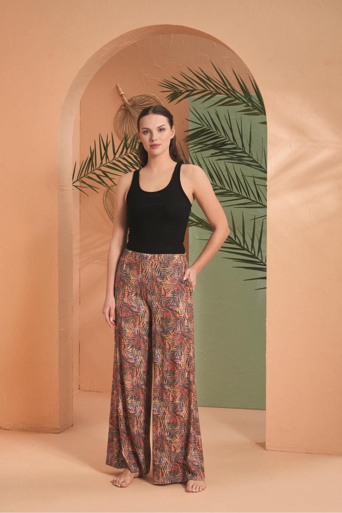PJS Kadın Turuncu Pijama Takım 27004