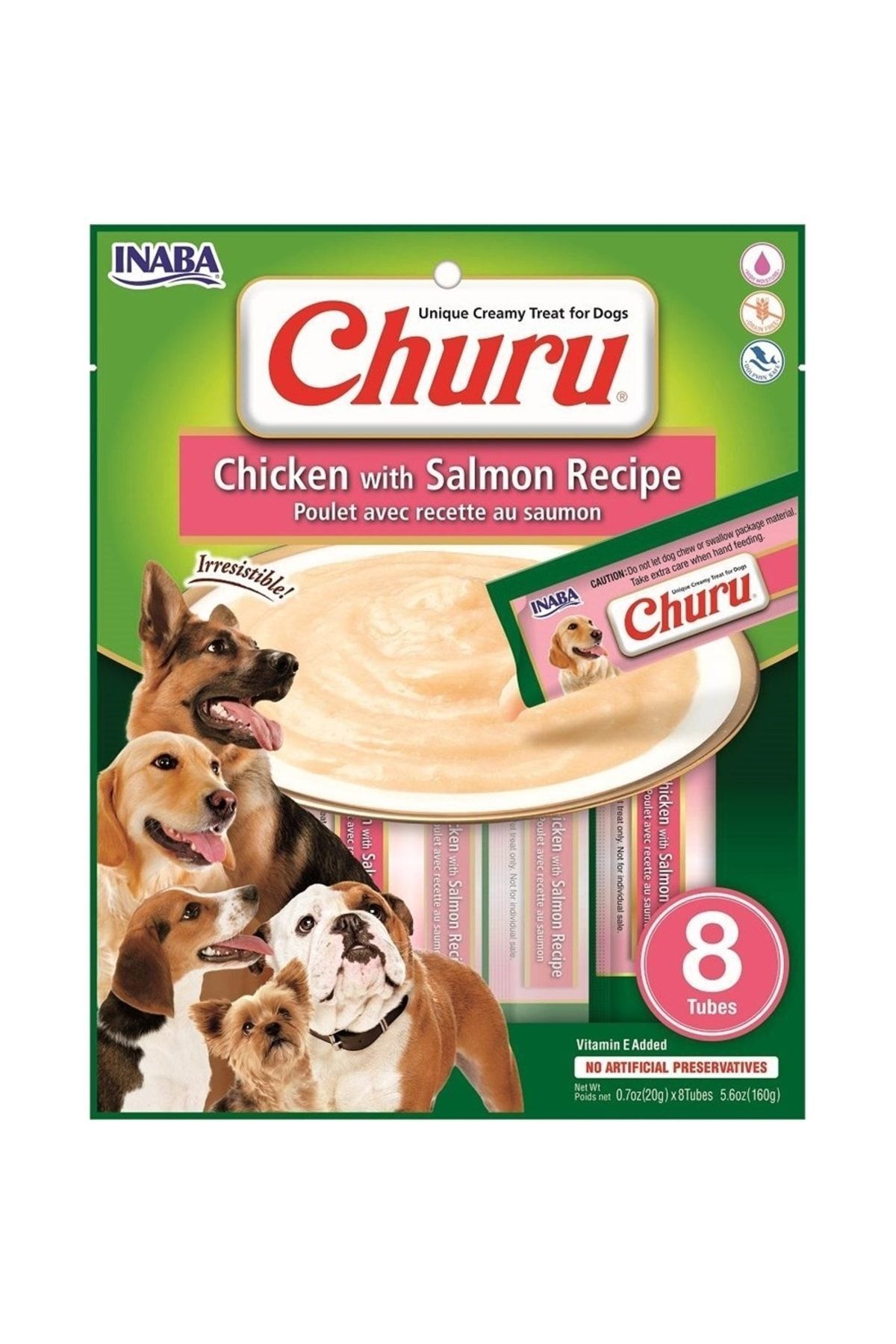 churu Somonlu Ve Tavuklu Tamamlayıcı Köpek Ödül Maması 8 X 20 Gr