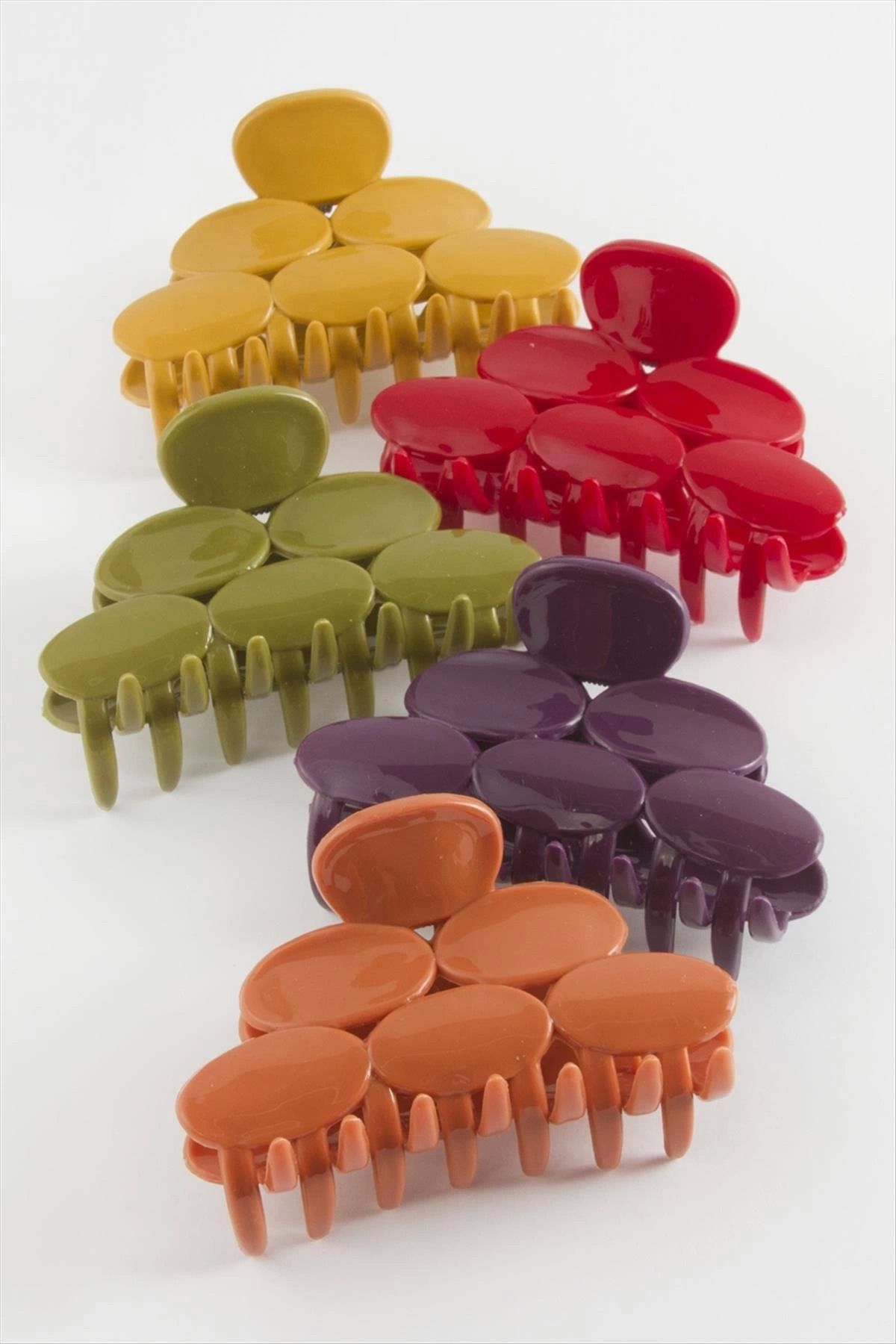 Modafiks Oval Benekli Renkli Mandal Toka 8 cm