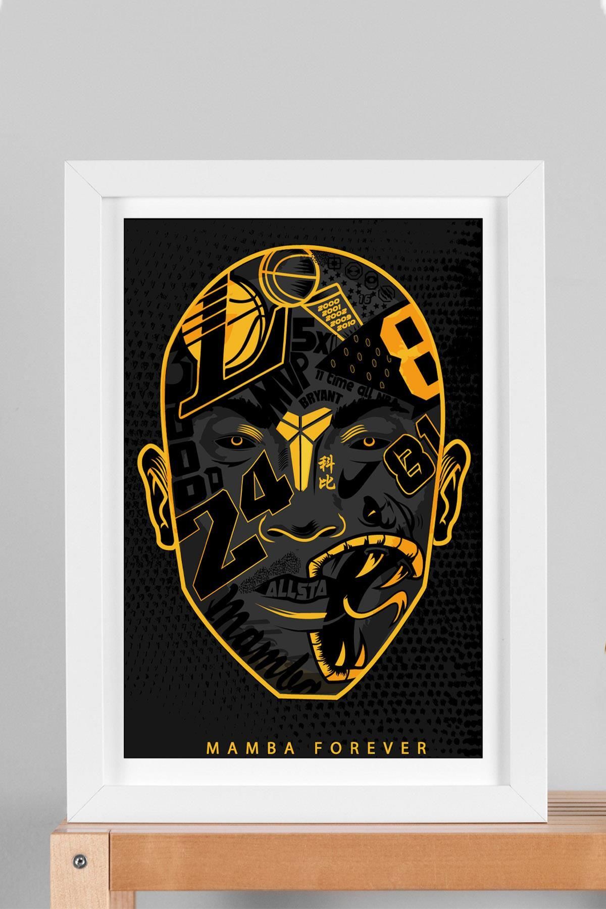 Saturn Kobe Bryant Çerçeveli Tablo - Mamba Forever NBA Posteri Tablo