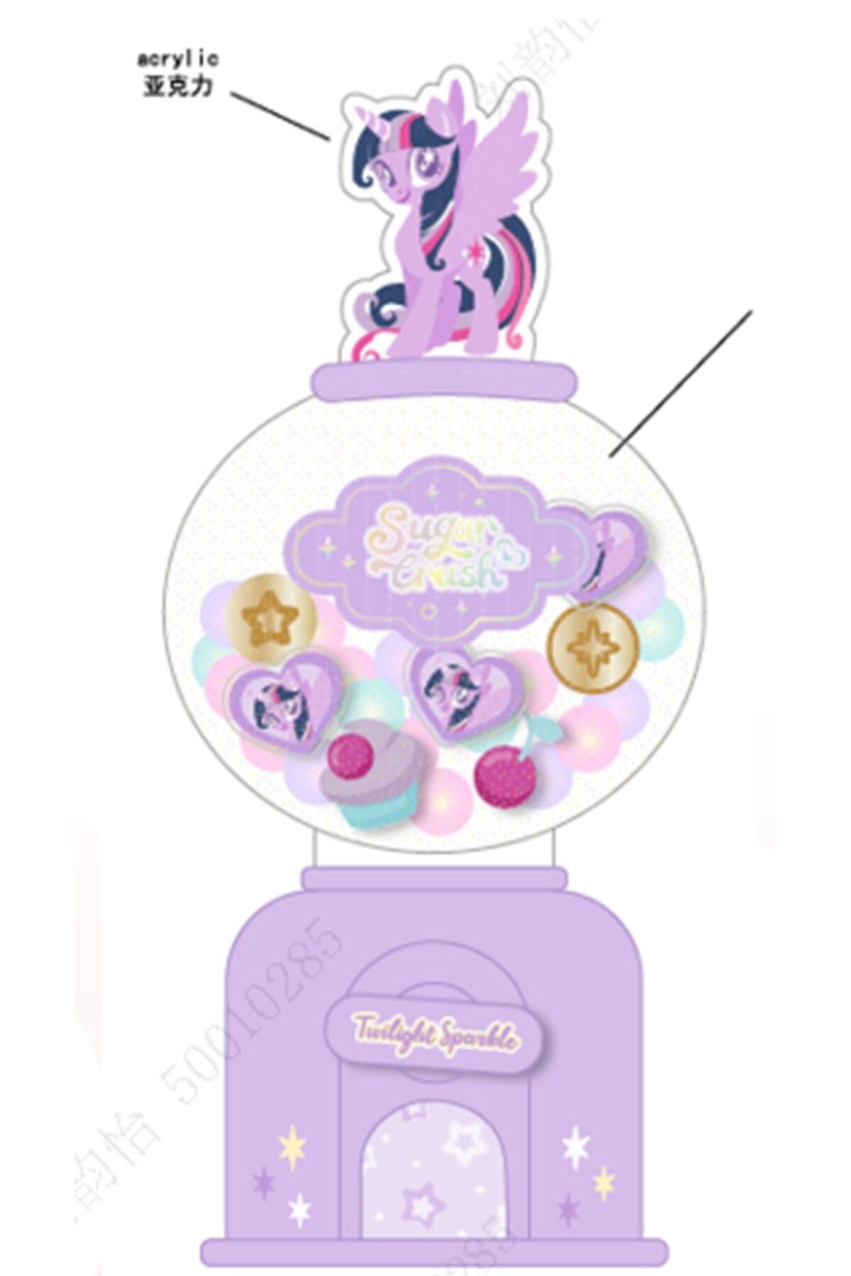 Miniso My Little Pony Gashapon Gece Lambası (Mor)