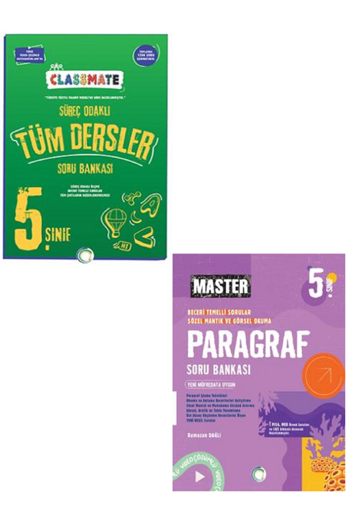Evrensel İletişim Yayınları 5.Sınıf Okyanus Classmate Tüm Dersler Soru Bankası + 5.Sınıf Okyanus Master Paragraf Soru Bankası