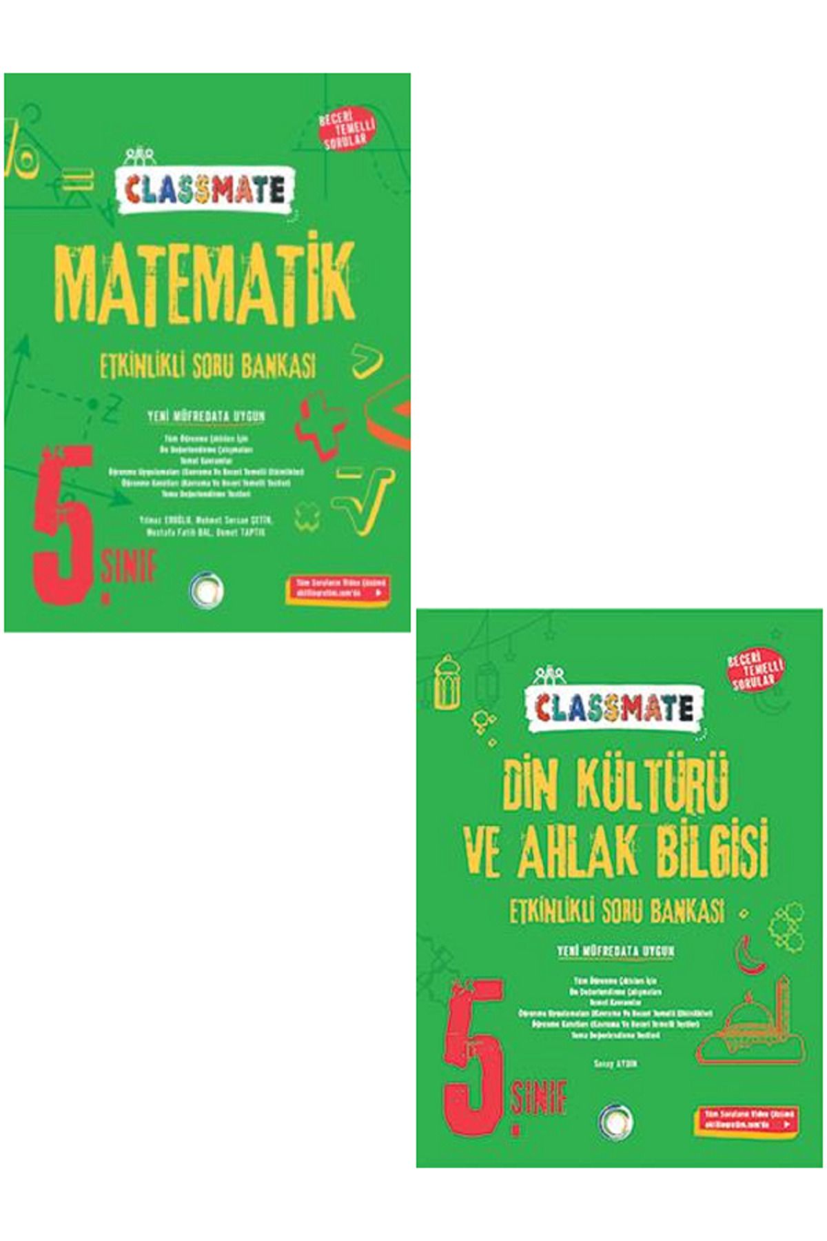 Evrensel İletişim Yayınları 5.Sınıf Okyanus Classmate Matematik + Din Kültürü Etkinlikli Soru Bankaları / 2 KİTAP / YENİ
