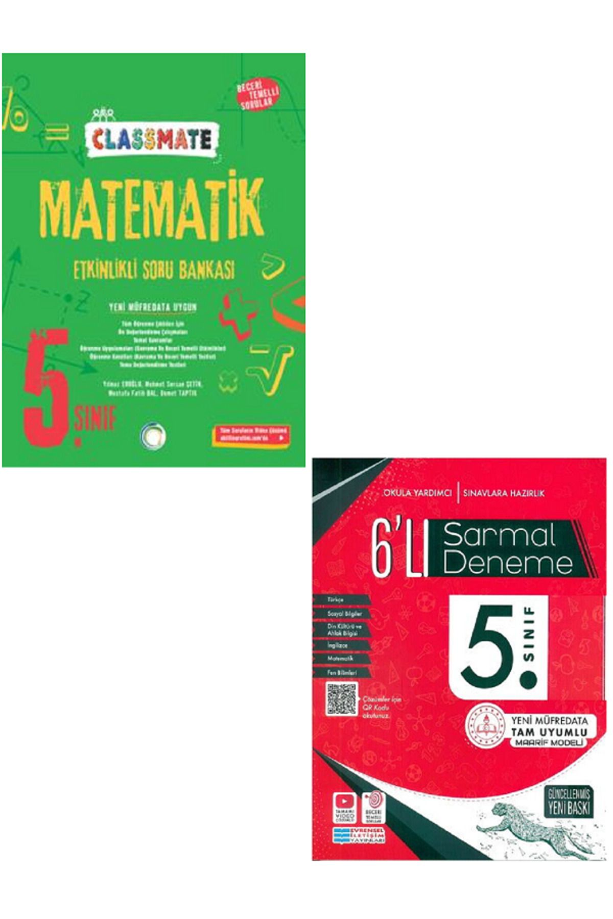Evrensel İletişim Yayınları 5.Sınıf Okyanus Classmate Matematik Soru Bankası + 5.Sınıf Evrensel 6'Lı Sarmal Deneme / 2 KİTAP