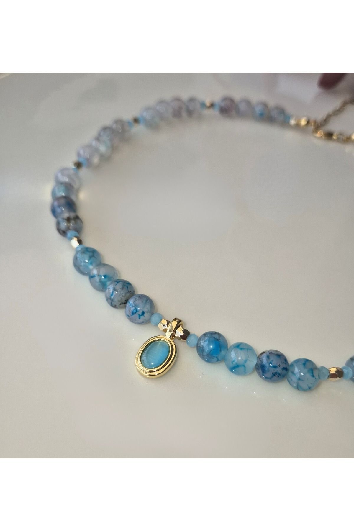 Due PerleS Jewellery Ocean Soul Doğal Taş Kolye