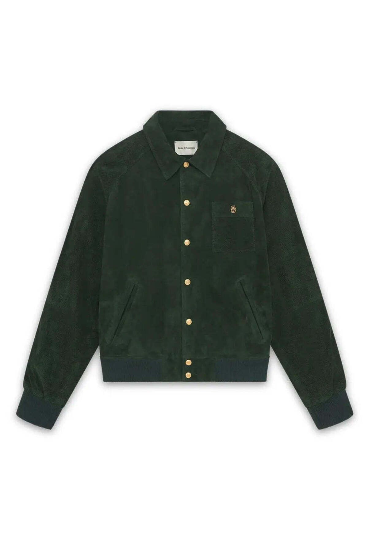American Rag Cie Klasik Le Blouson Suede Erkek Ceket - Deri, Sıcak Yeşil, Şık Tasarım