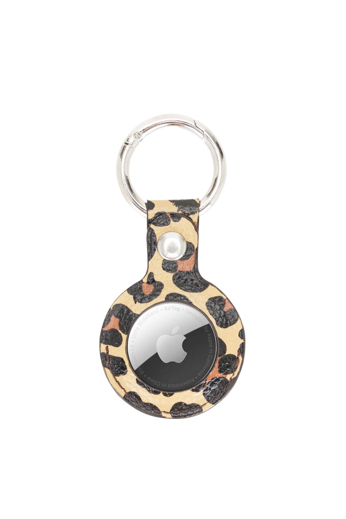Modafiks Apple Airtag Uyumlu Deri Anahtarlık, Leo Ne Kahve