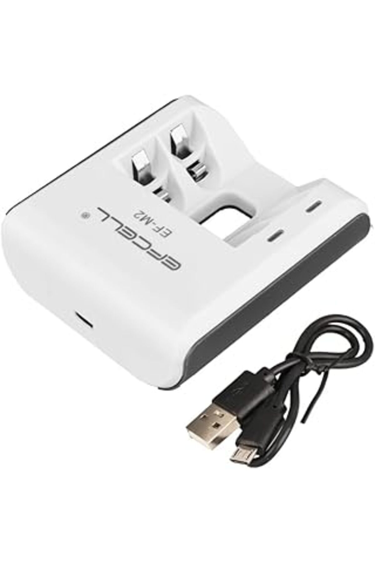 Qedii Ef-M2 Pil Şarj Aleti 2Li Usb Aa-Aaa Ni-Mh Ni-Cd