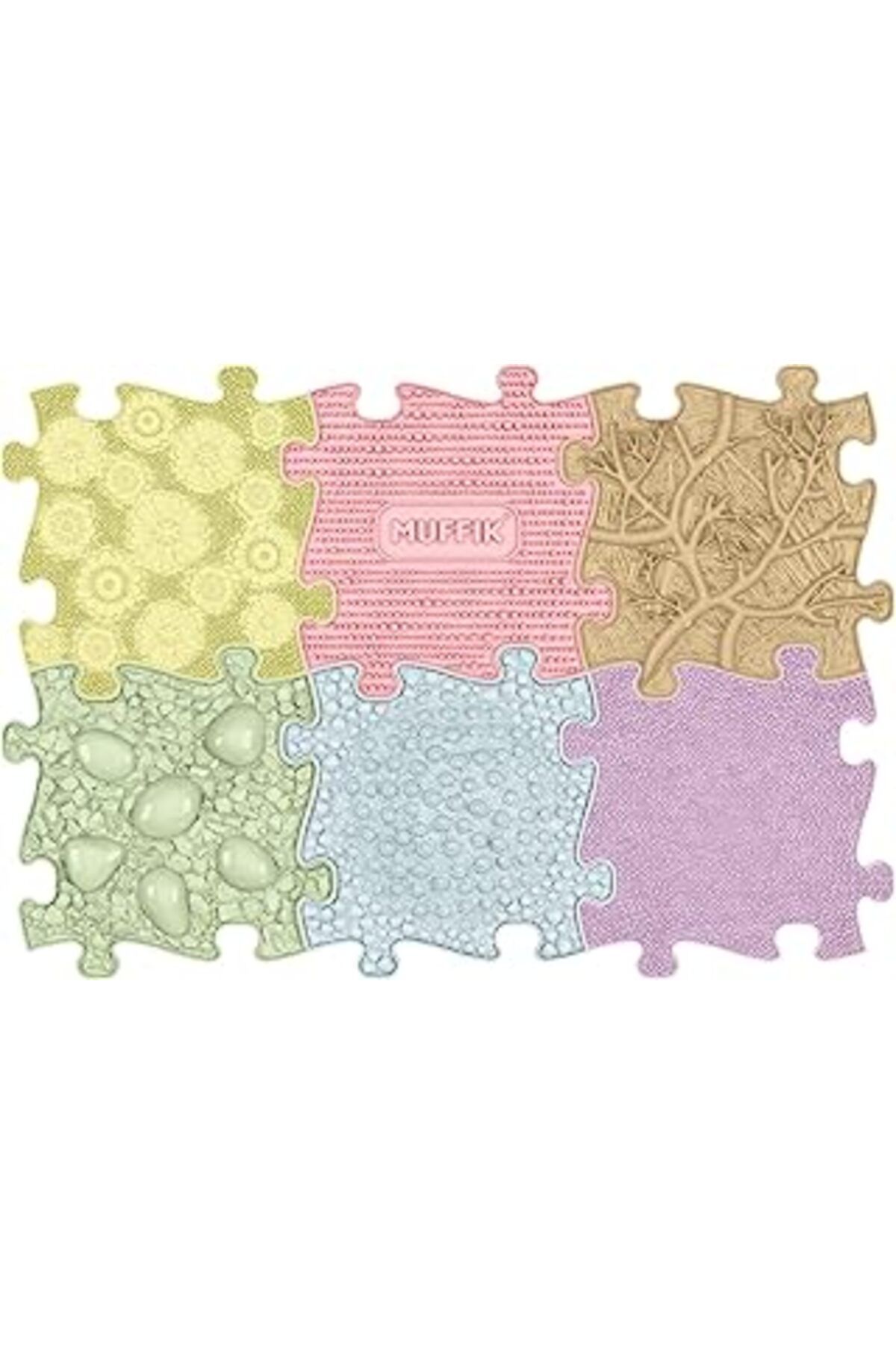 Mu Art Ahşap Muffik Baby Pastel Set - Ortopedik Duyu Matı