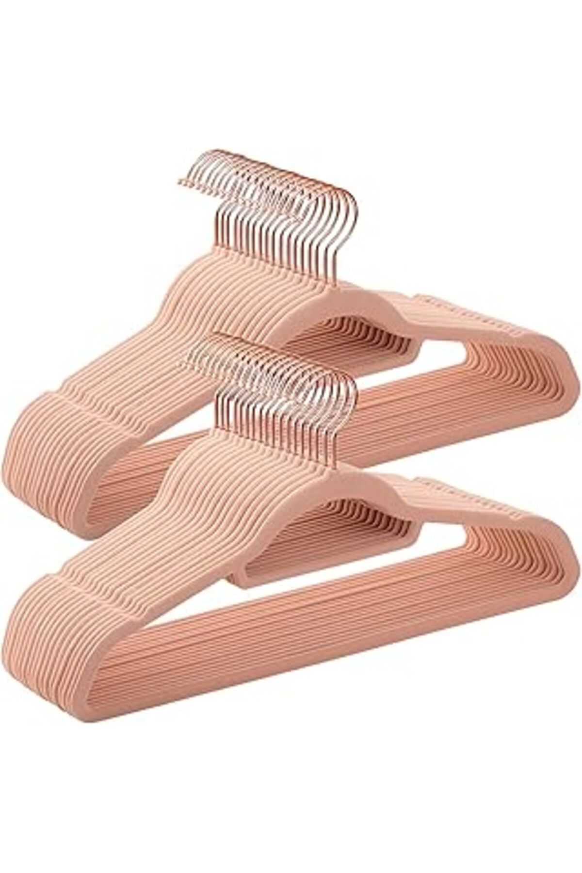 NETWORK ART Songmics Kadife Elbise Askısı Seti, 50 Askı, Kaymaz Küçük Kravat Çubuğu 360 Döner Kanca, 0,6 Cm Kal
