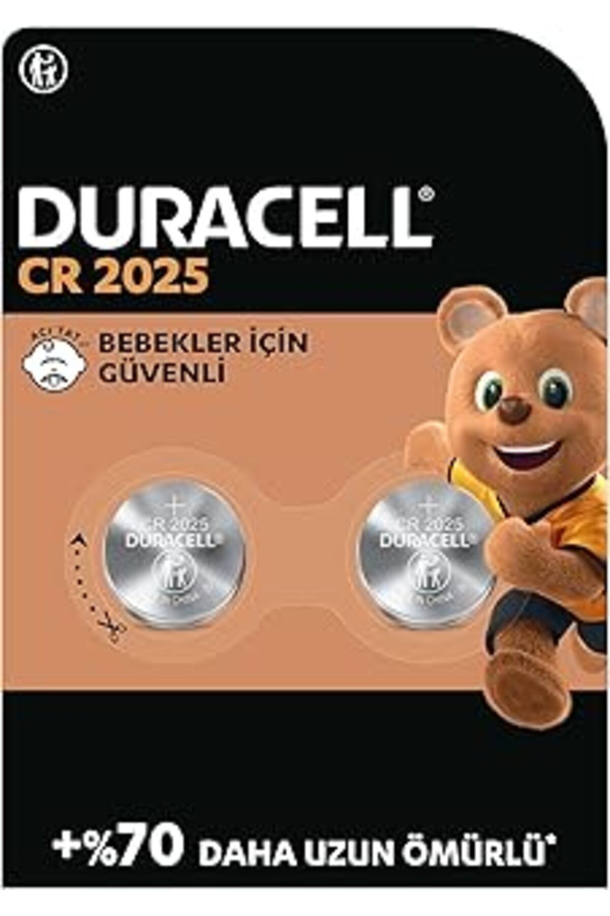 Mu Art Ahşap 2025 Lityum Düğme Piller (2’Li Paket) 3V, Bebek Güvenlik Teknolojisi, Anahtarlık, Akıllı Bileklikle