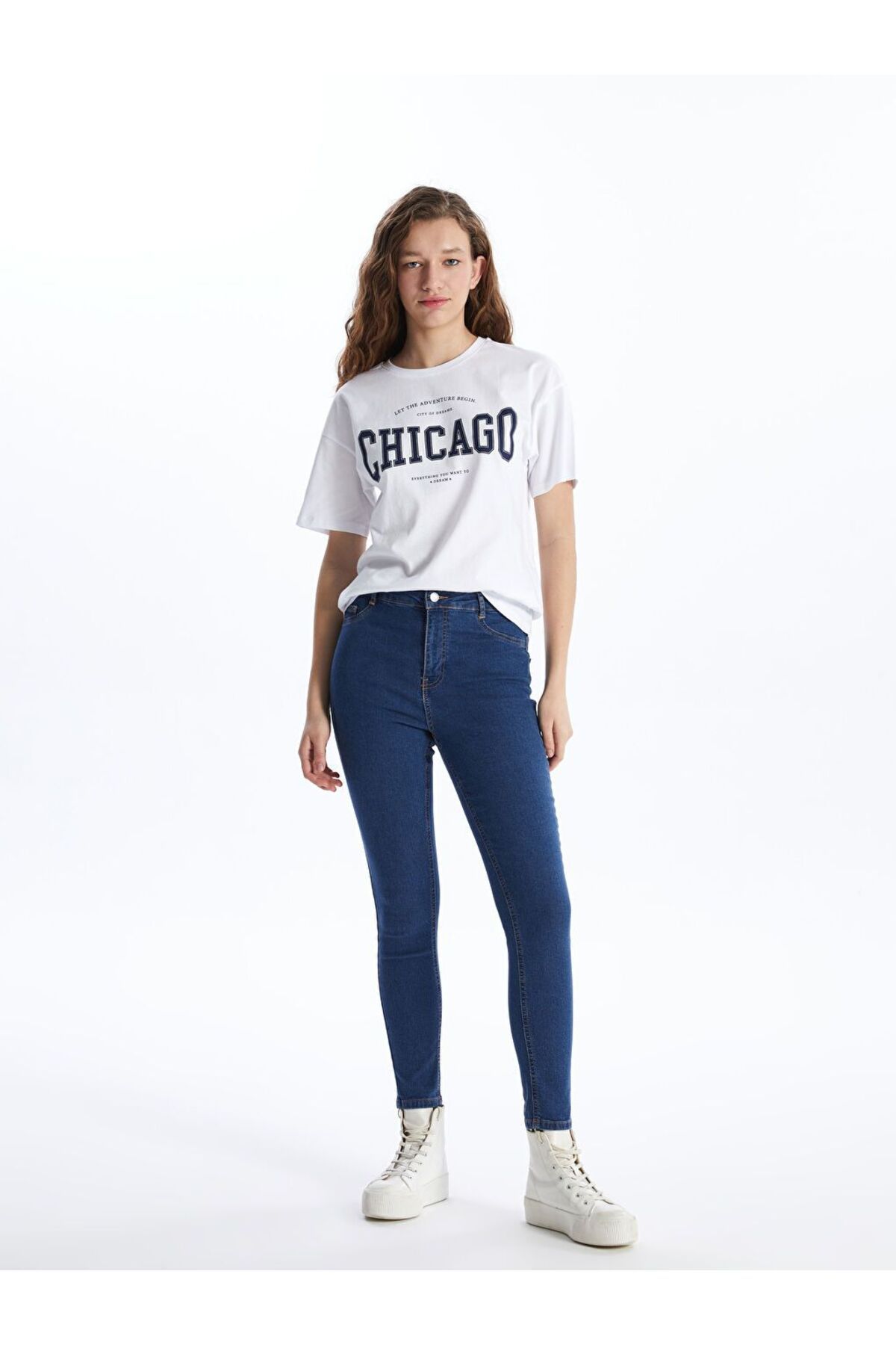 LC Waikiki Mavi Jüpiter Süper Skinny Fit Kadın Jean Pantolon