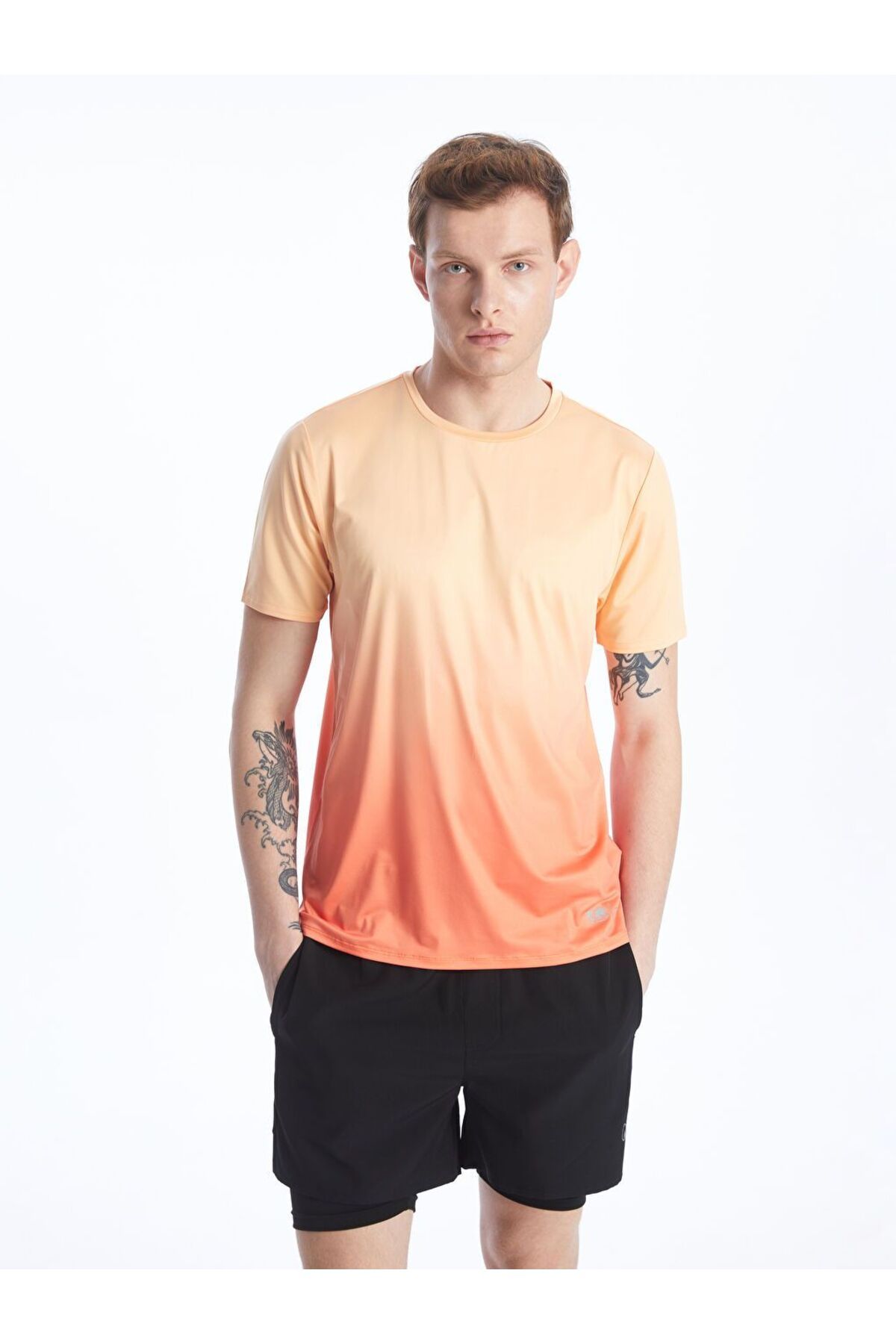 LC Waikiki Pembe DRY-TECH Bisiklet Yaka Kısa Kollu Erkek Spor Tişört