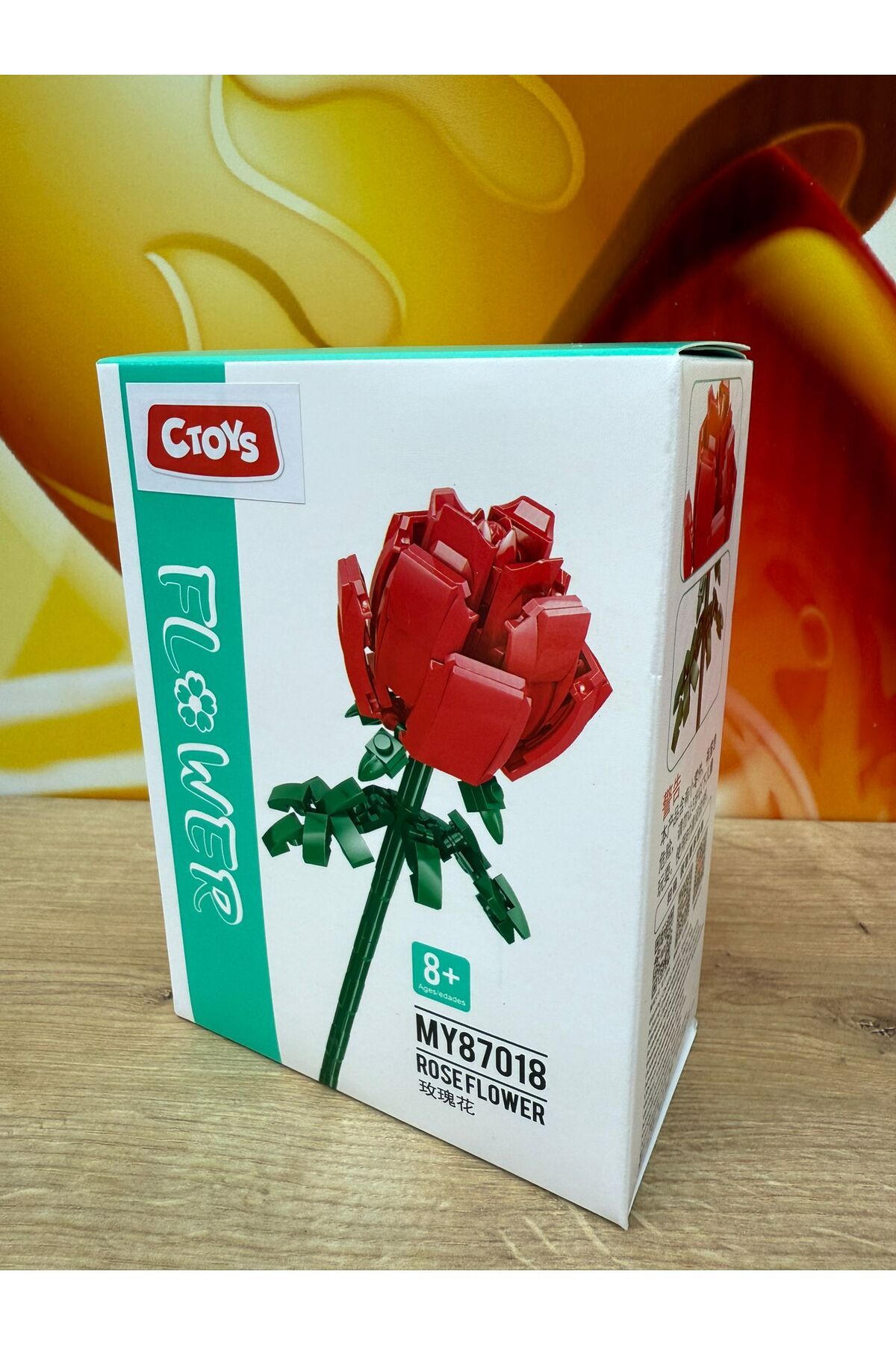 scntoys Botanicals Gül Dekoratif Çiçek Model Yapım Seti Dekoratif Gül Çiçek Yapı Seti