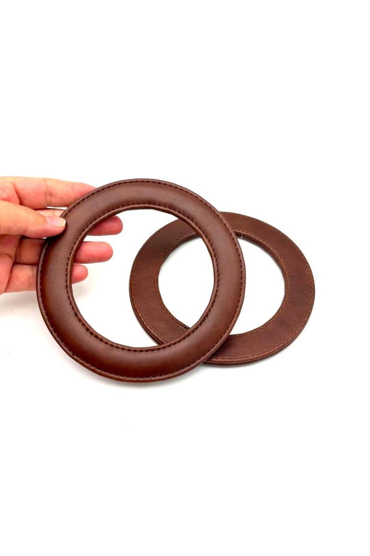 angel çanta aksesuar Angel Çanta Aksesuar Taba Renk Yuvarlak 13.5 cm Suni Deri Çanta Sapı