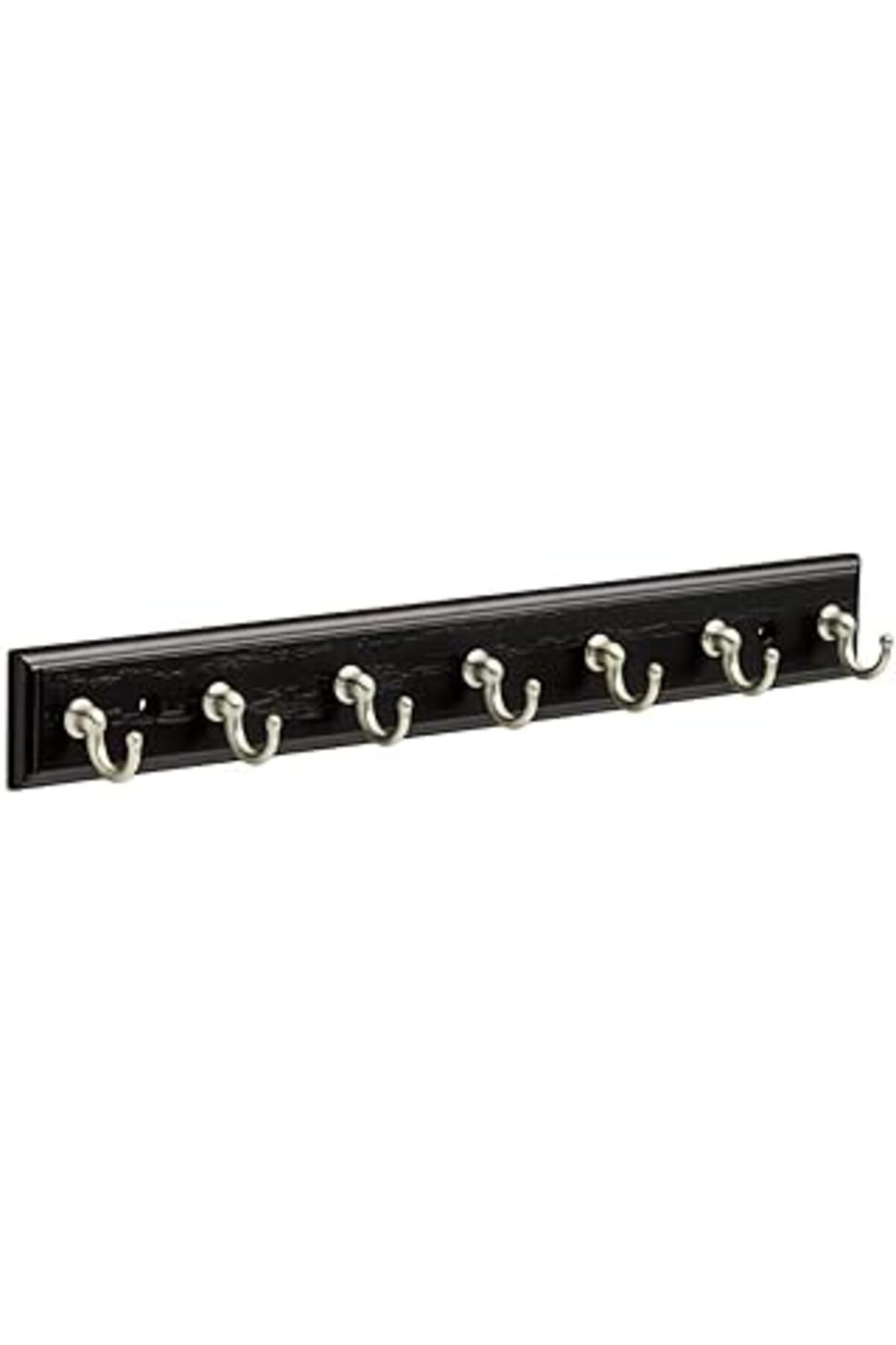 ASİTAN Franklin Pirinç Fbkeyt7-Bse-R 34,3 Cm Anahtar Ray Ile 7 Haken Siyah & Saten Nikel, Fbkeyt7-Bse-R