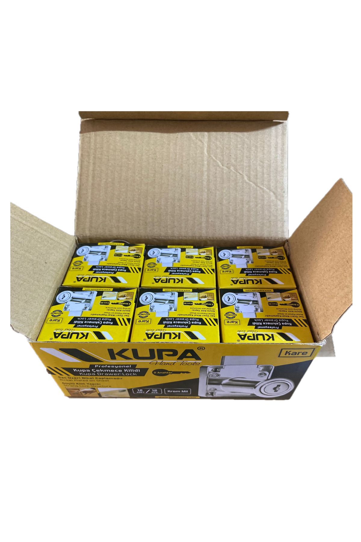Kupa ÇEKMECE KİLİDİ KARE - 12 ADET