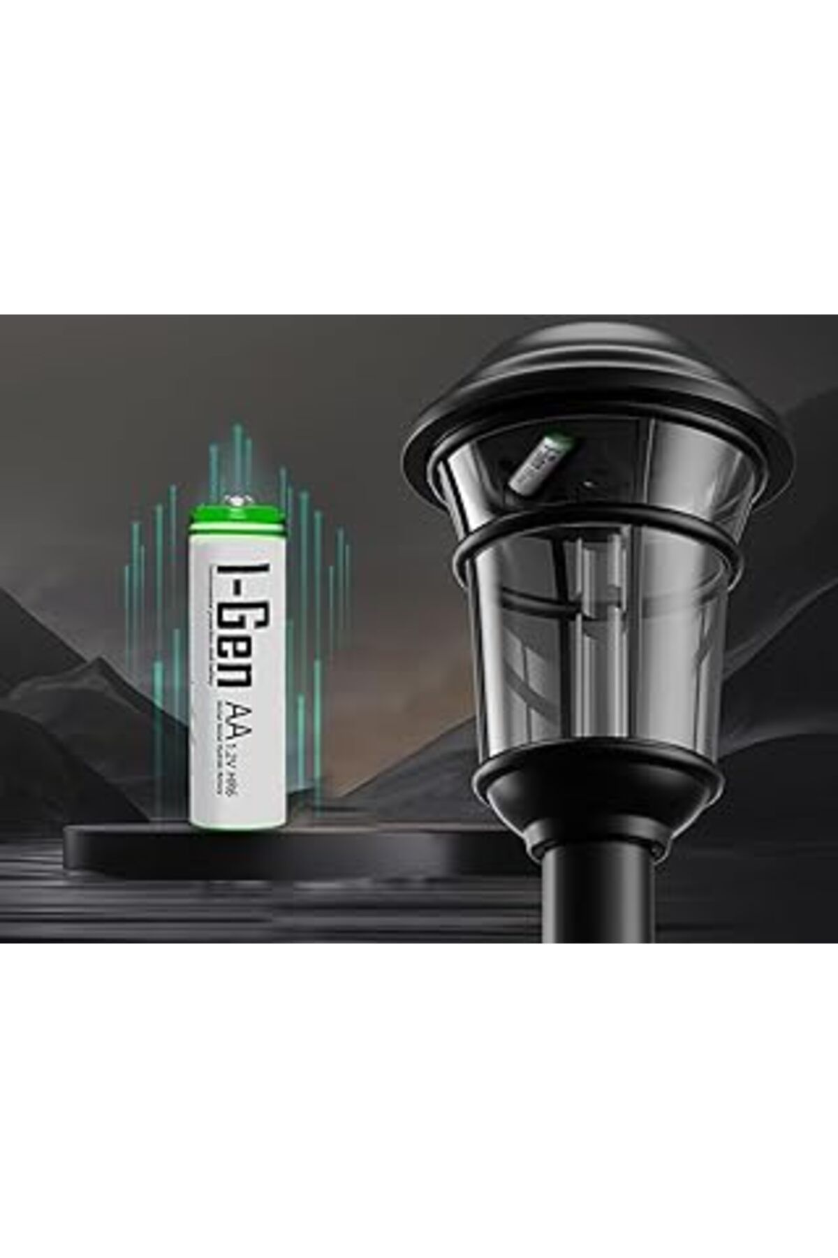 Roses Store I-Gen B112 8 Adet Aa 1100 Mah Şarj Edilebilir Kalem Pil 1.2V Ni-Mh Şarjlı Pil Solar Aydınlatma Uyum