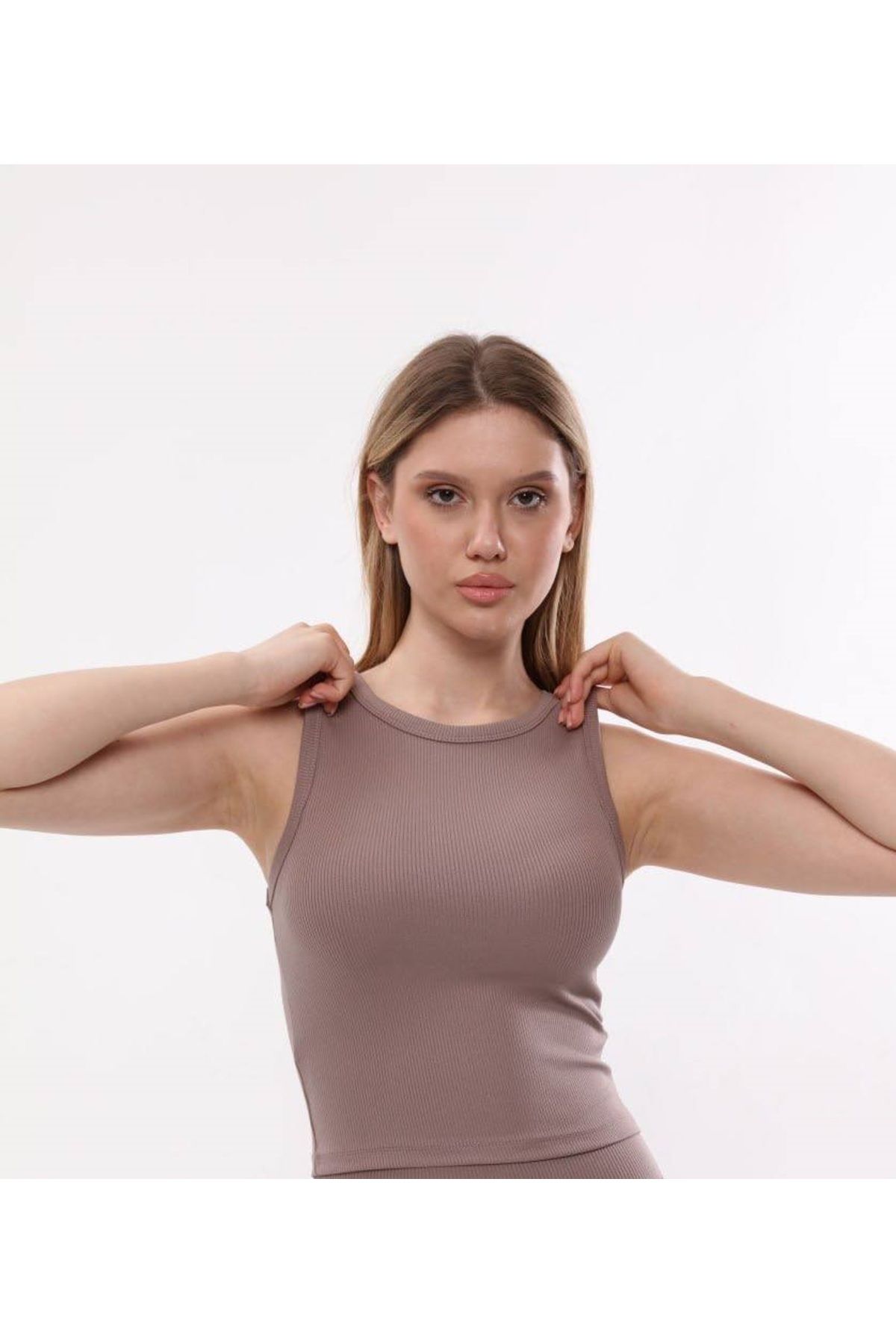 Ozy Fashion Fitilli Askılı Basic Uzun Atlet