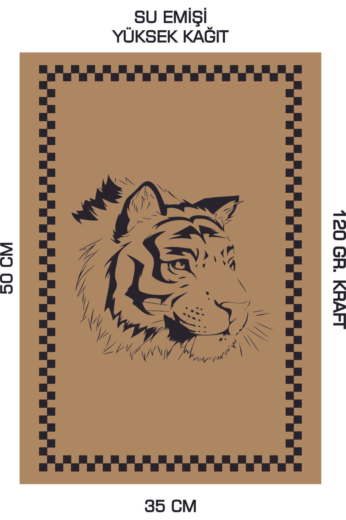 duha trend 35x50 120 Gr. Kraft Kağıt Oto Paspası Kaplan 1 50 Adet