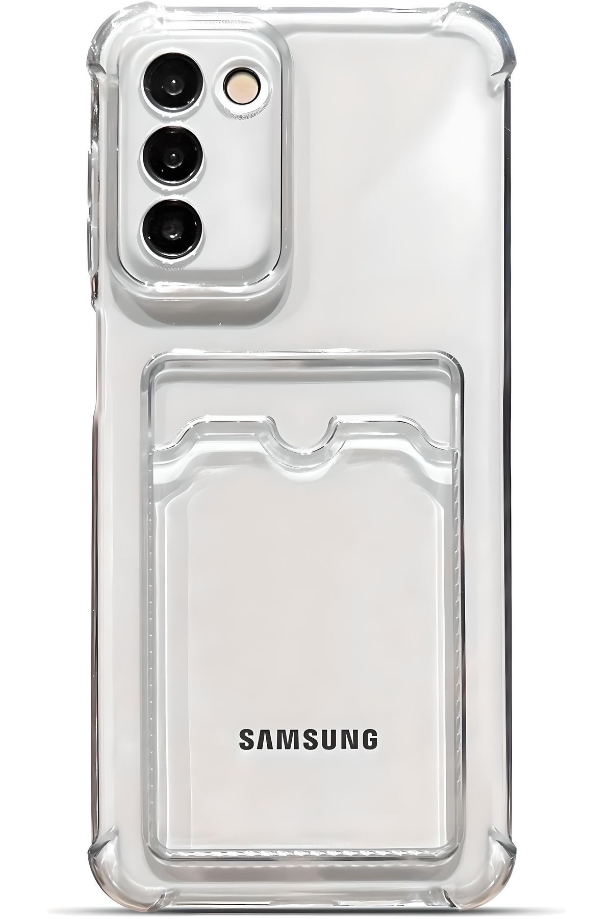 Ehr. Samsung Galaxy S21 Plus Uyumlu Kamera Korumalı Kartlıklı Köşeleri Airbag Tasarımlı Darbe Önleyici Şe