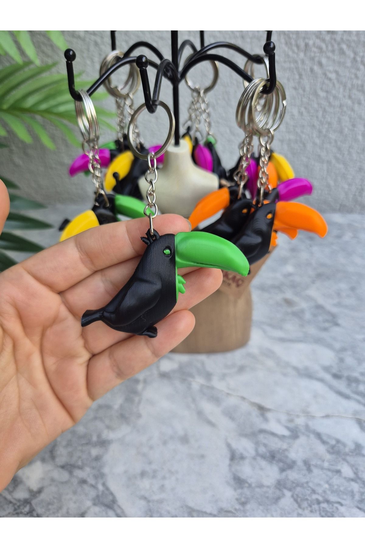 Sarkaç Tasarım Tukan 3d Kuş Anahtarlık