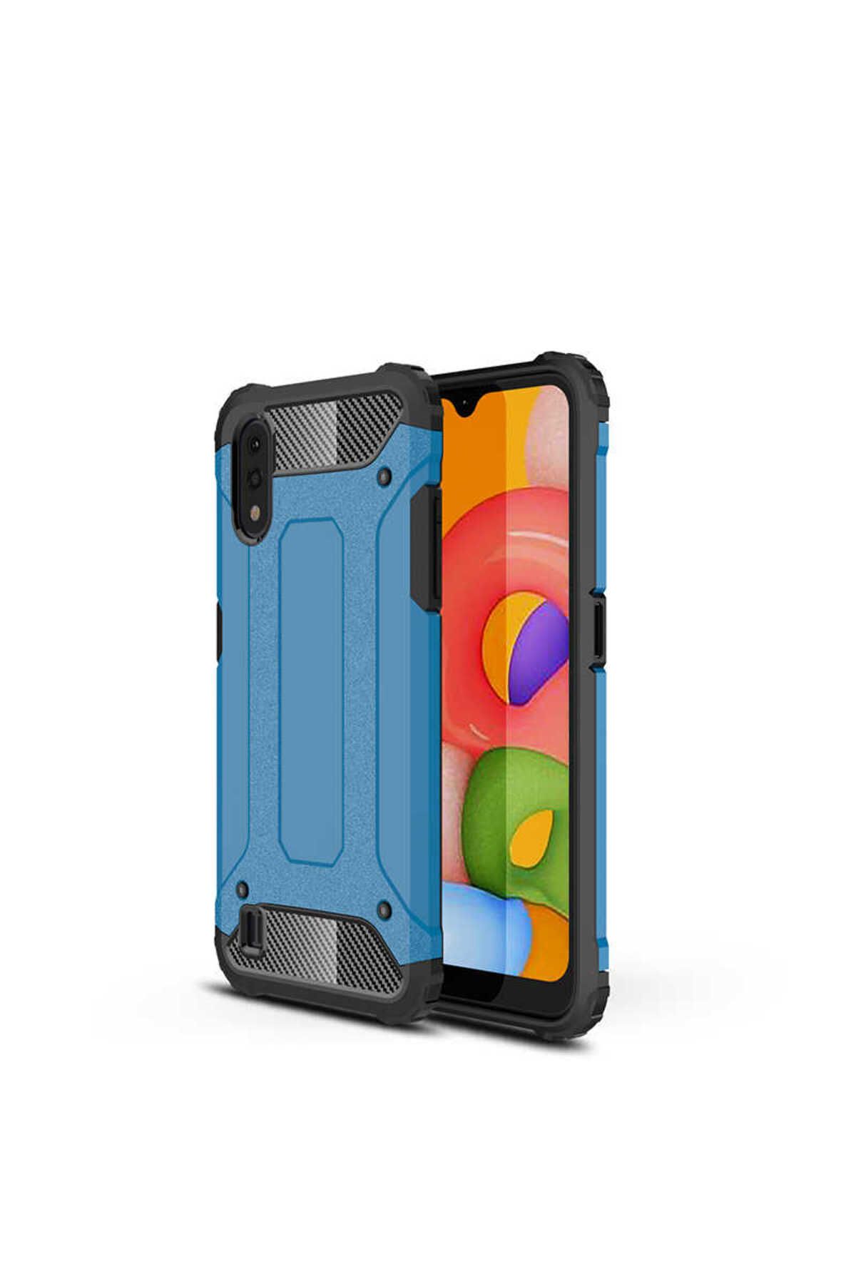 System Com Galaxy A01 Kılıf Zore Crash Silikon Kapak