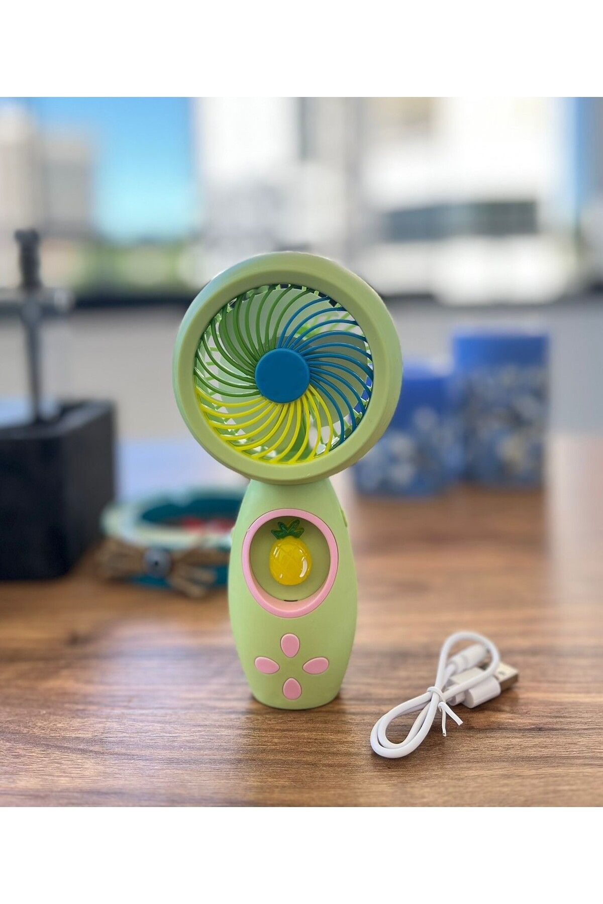 mihi hediyelik Fan Soğutucu Mini Vantilatör Klima Güçlü Serinletici Taşınabilir Şarjlı Masa Üstü Sessiz Standlı