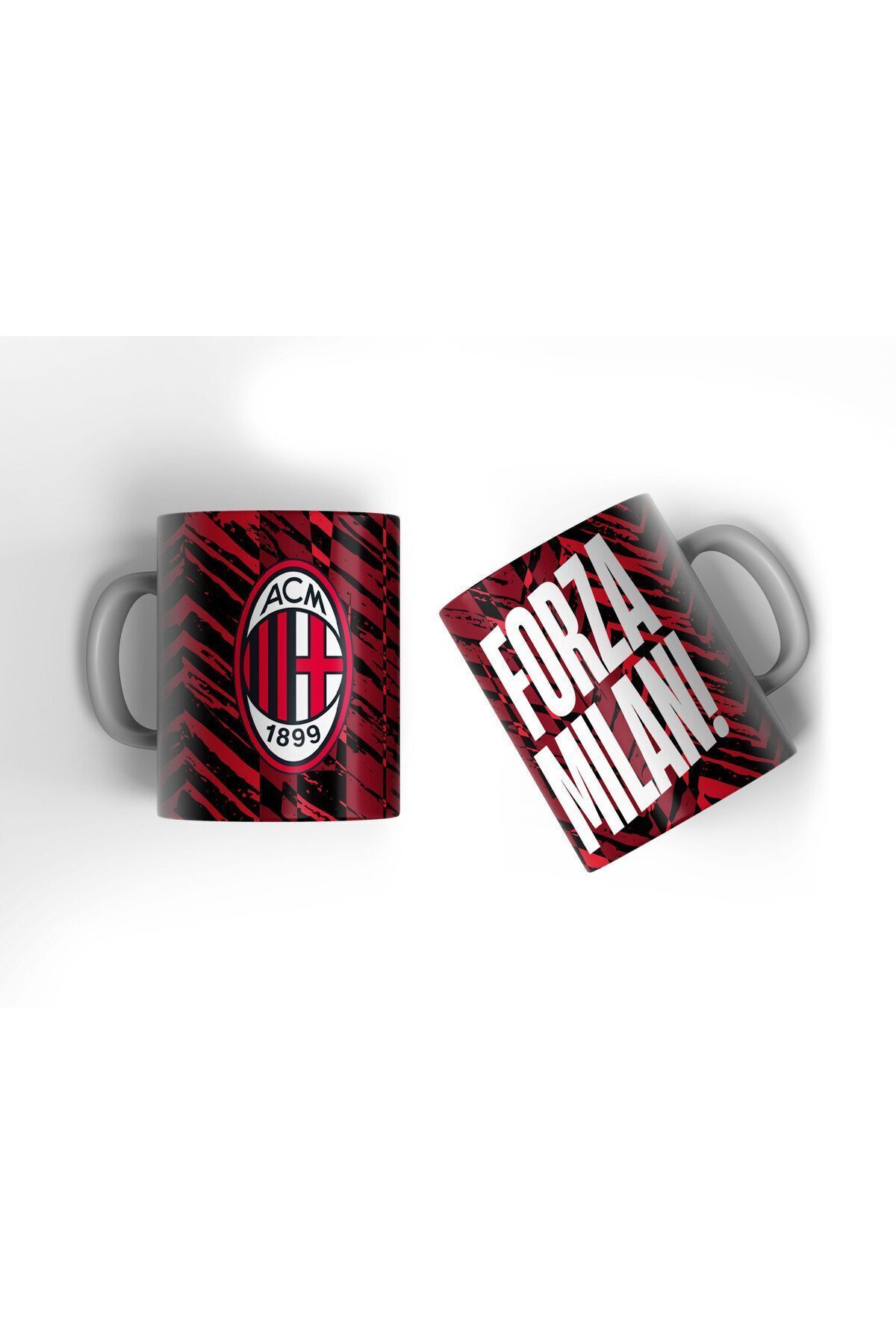 BİBANAPROMOSYON Milan Futbol Takımı Forza Milan Tasarım Baskılı Kupa Bardak Kahve Kupası Hediye Porselen Kupa