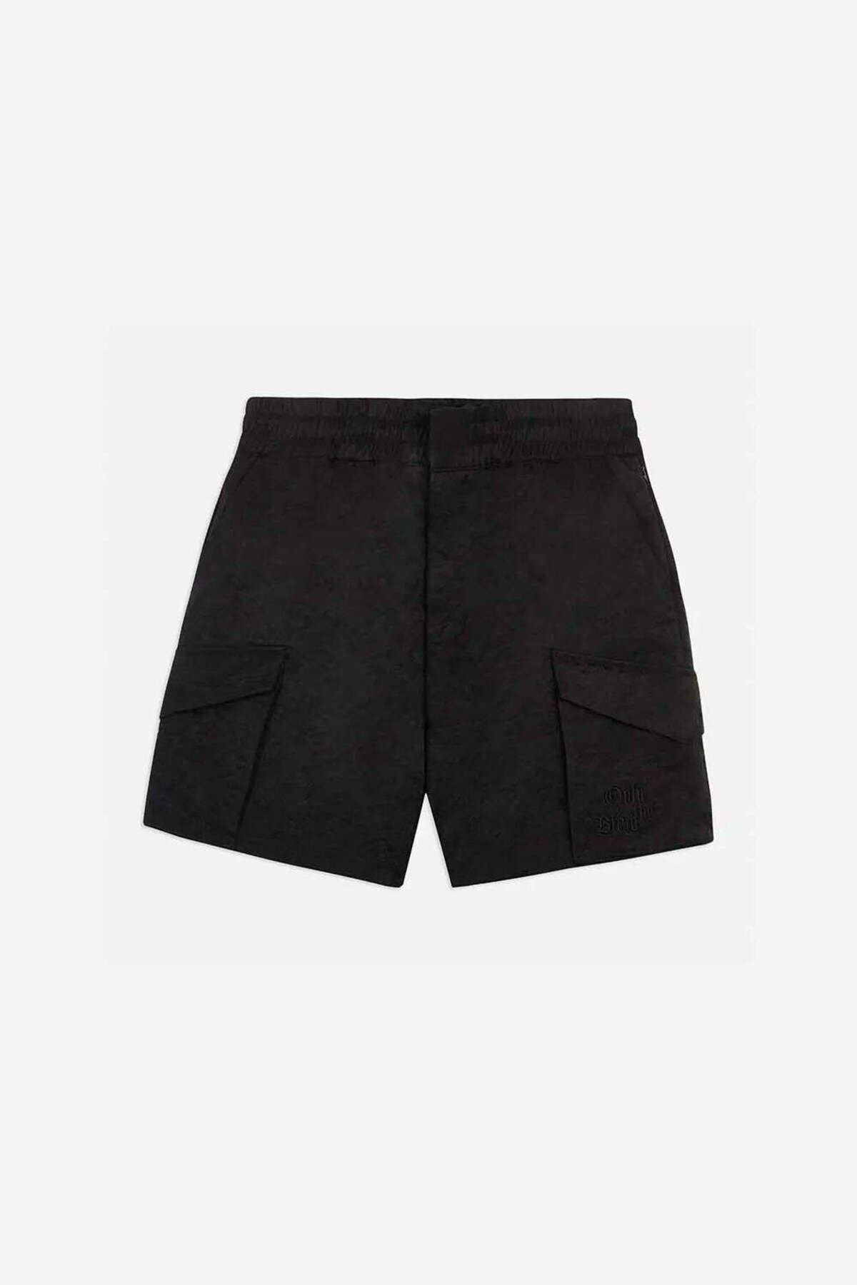 American Rag Cie Siyah Midnight Crinkle Cargo Şort - Rahat Kesim, Dayanıklı Naylon