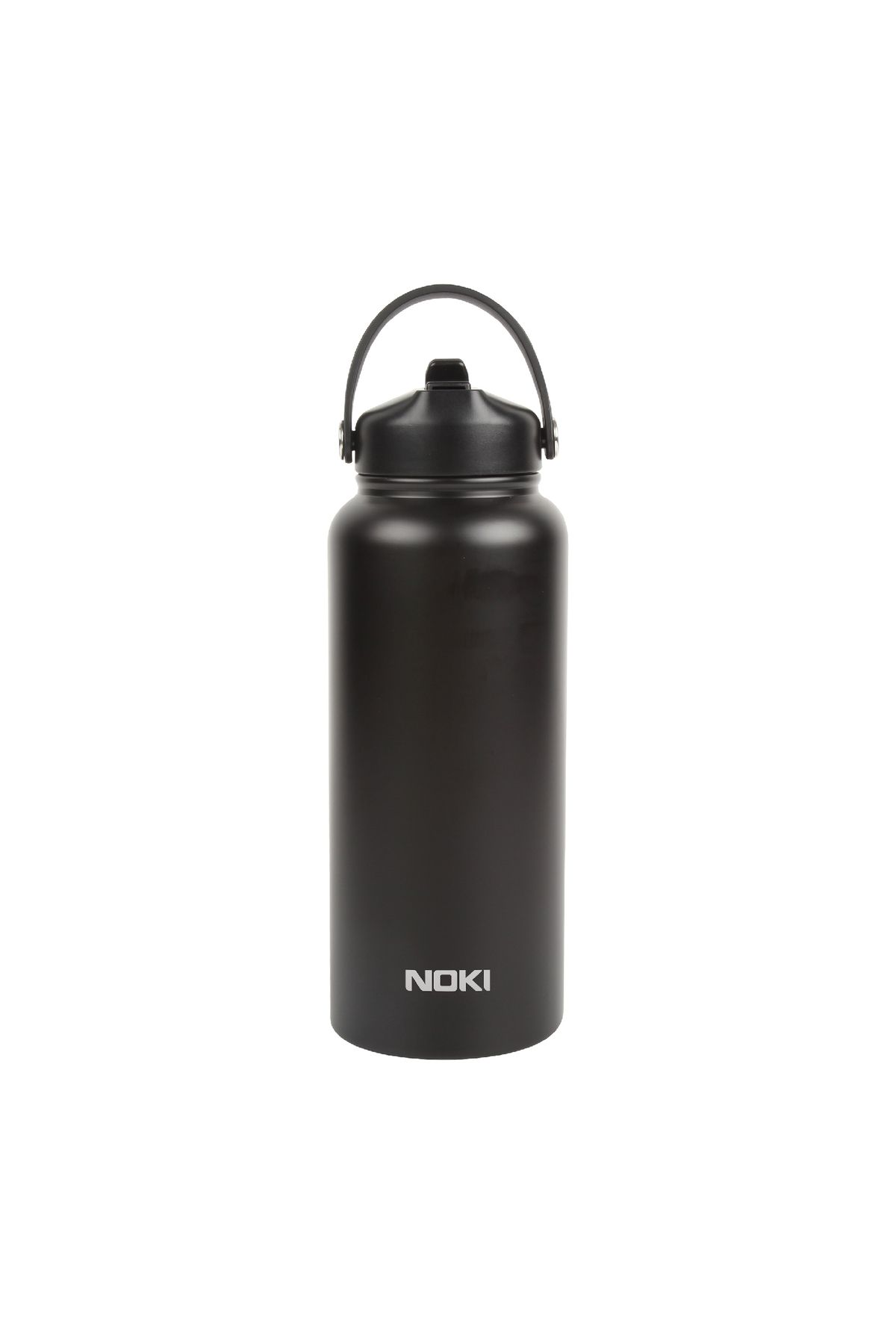 Noki Siyah çelik Matara Çevir Aç Pipet Taşıma Kulplu / / 960 ML